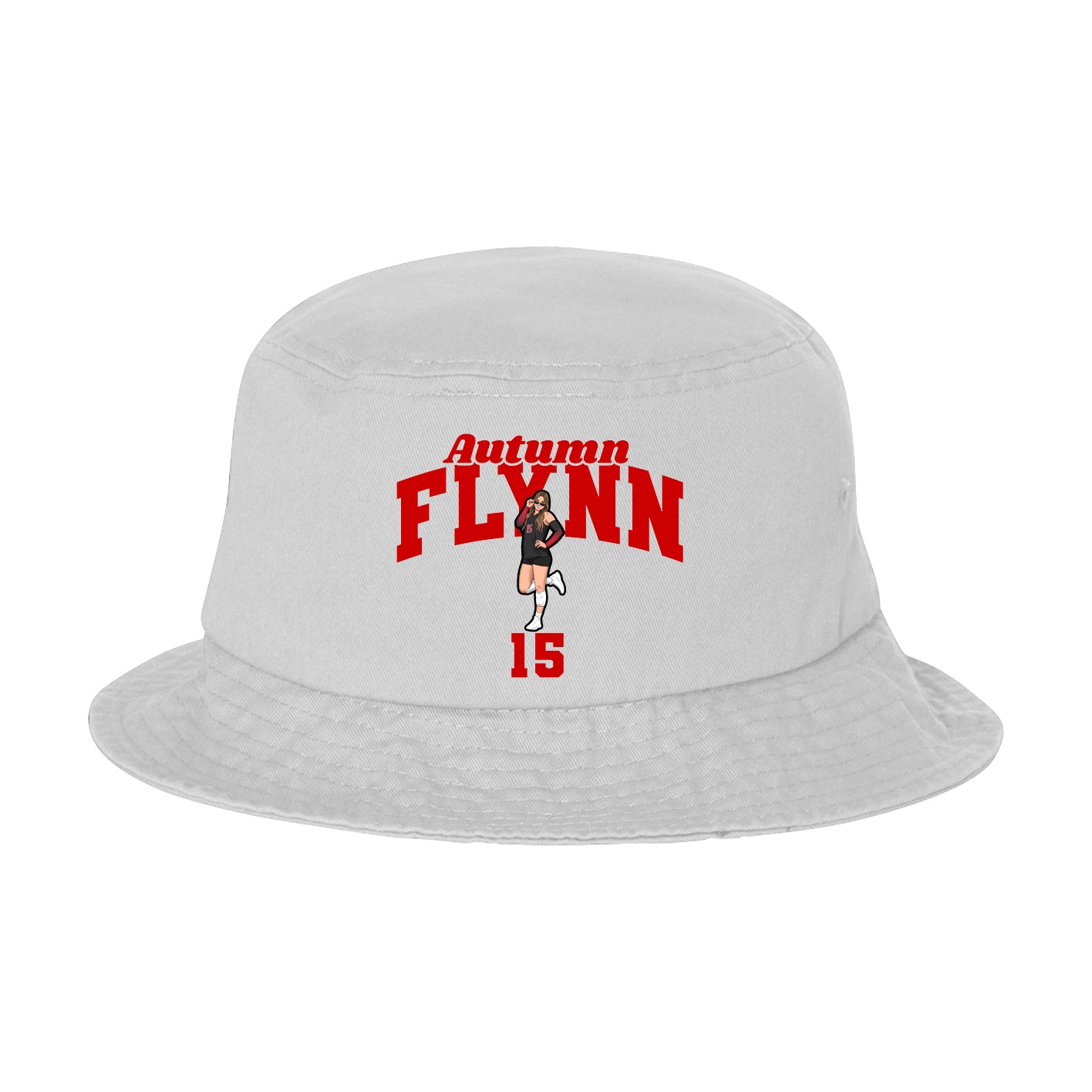 Bucket Cap — Signature Arch in White