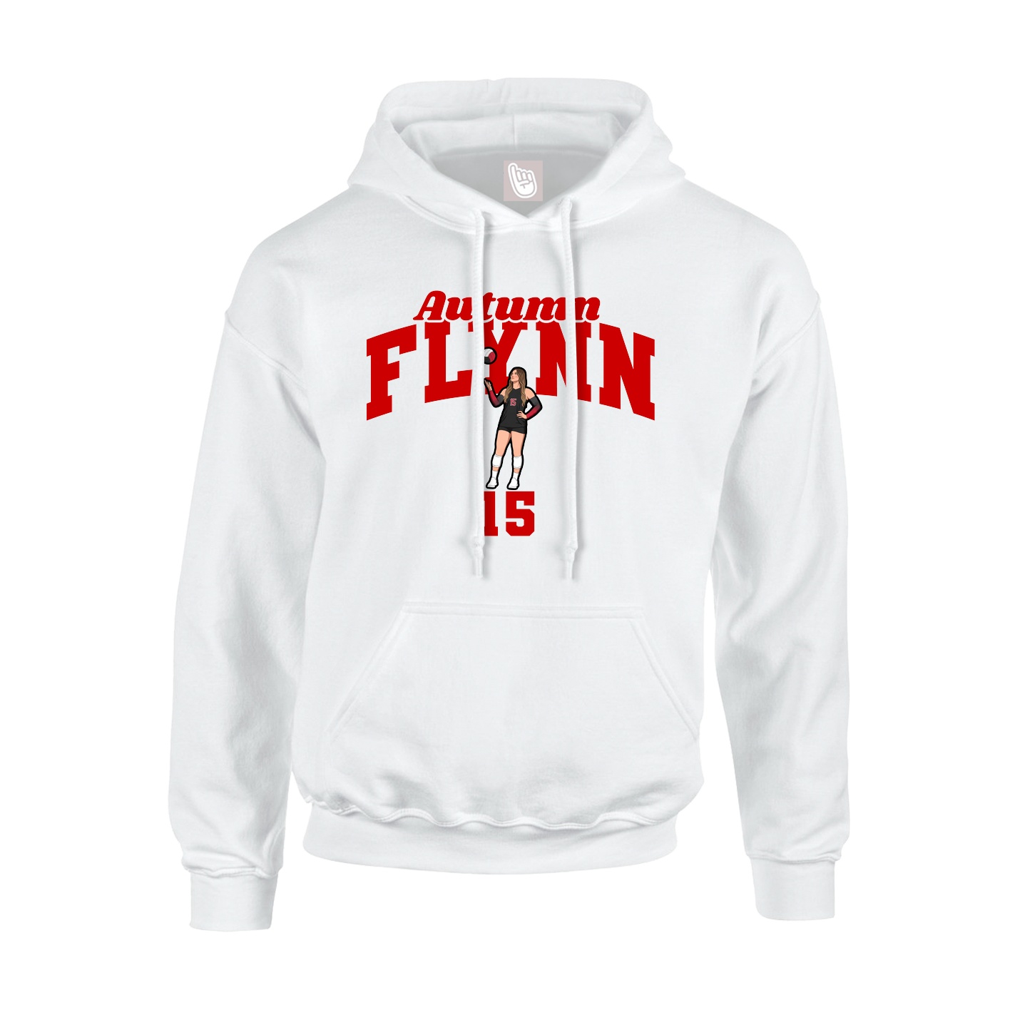 Youth Hoodie — Signature Arch in White