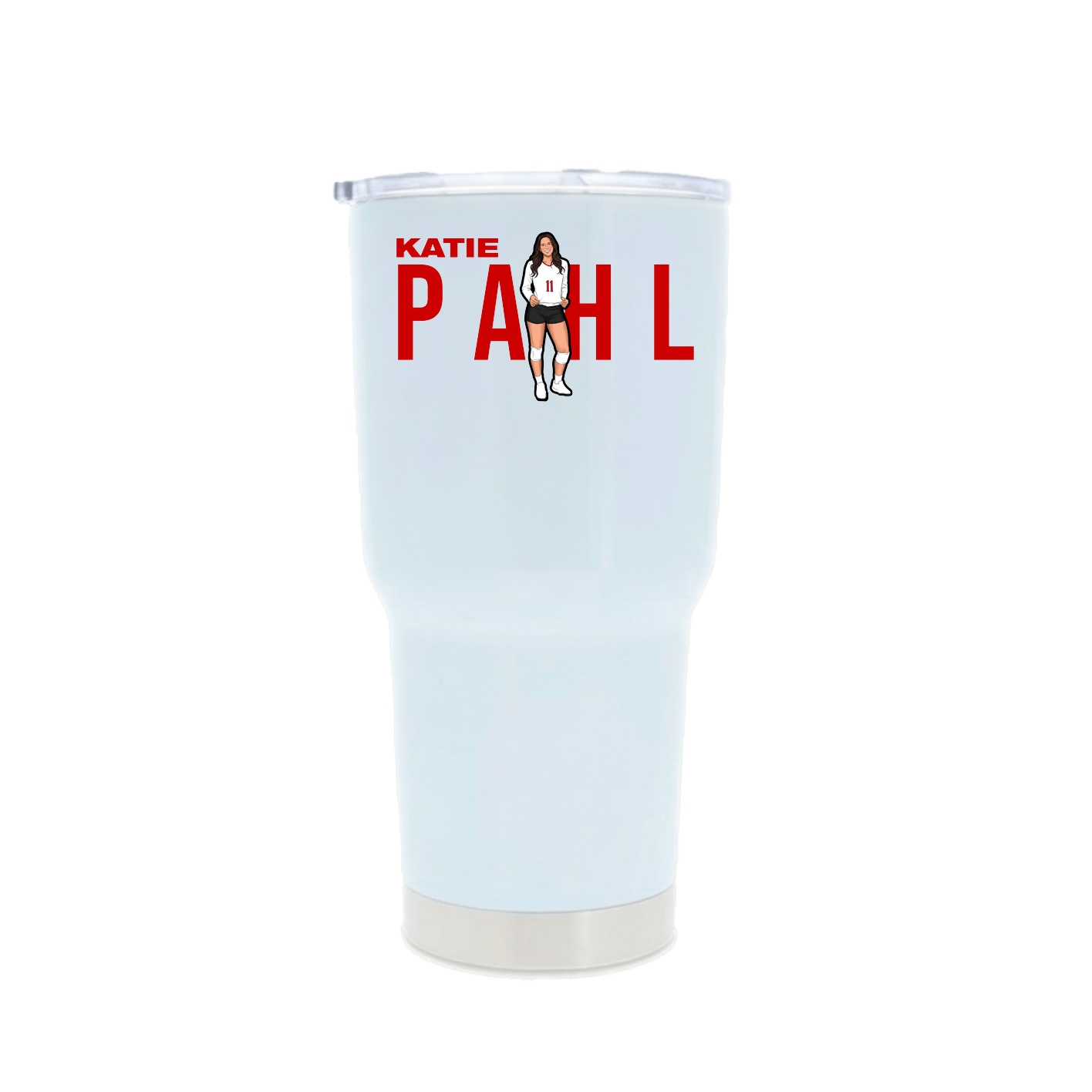 30oz Stainless Steel Tumbler — Player Name in White