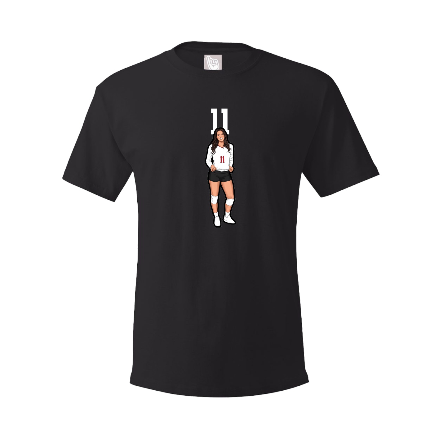 Youth Tee — Number Top in Black