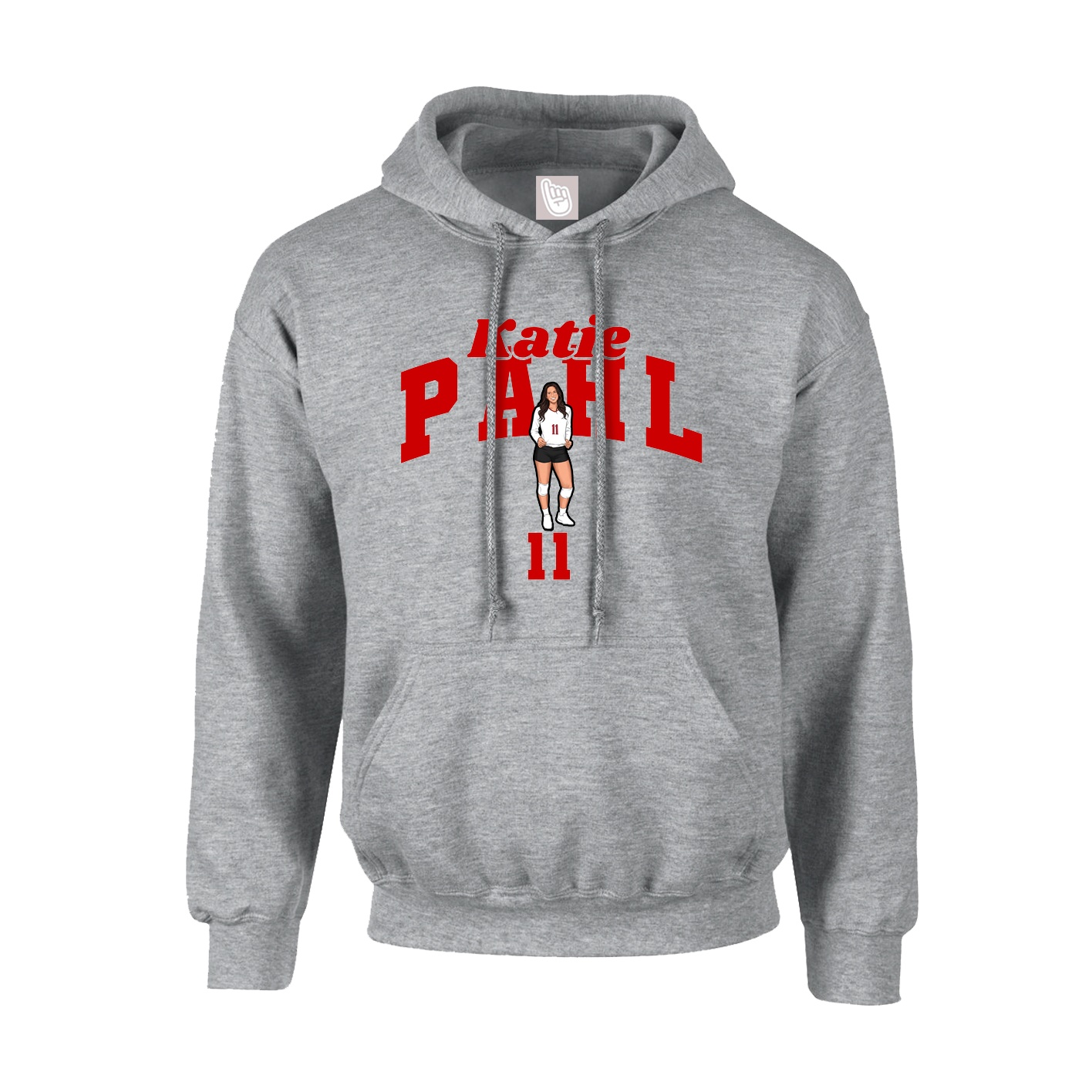 Youth Hoodie — Signature Arch in Grey