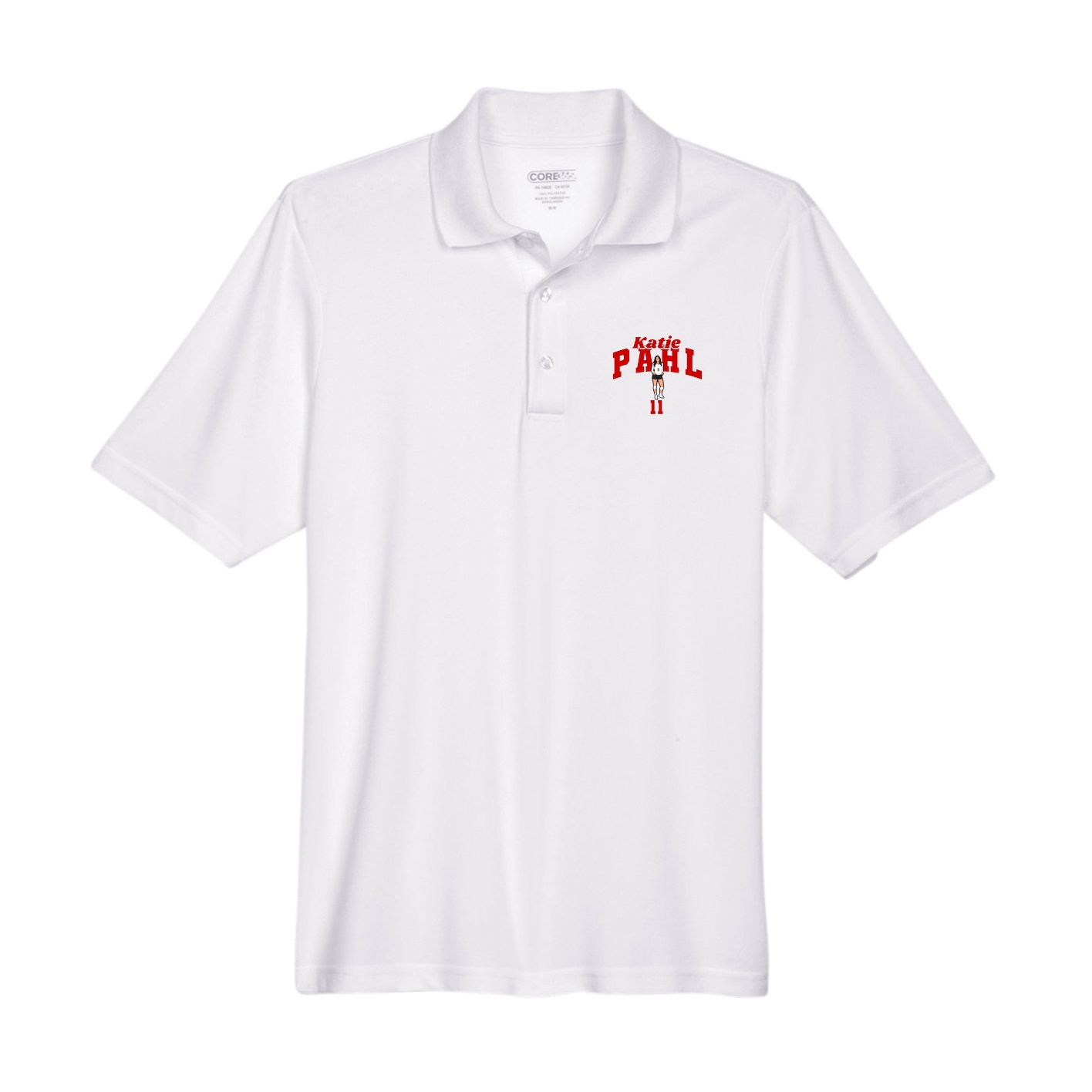 Performance Polo — Signature Arch in White