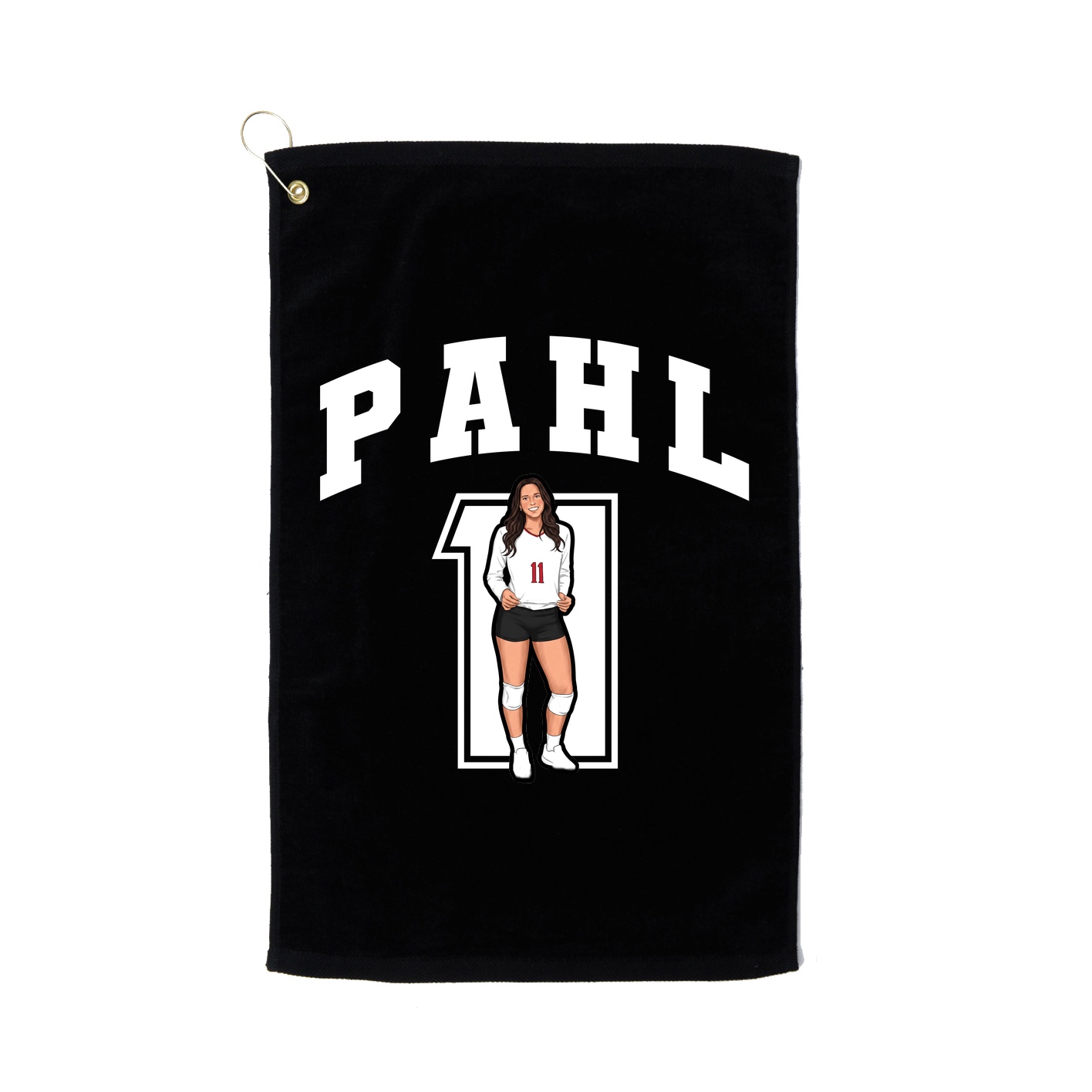 Golf Towel — Number in Black