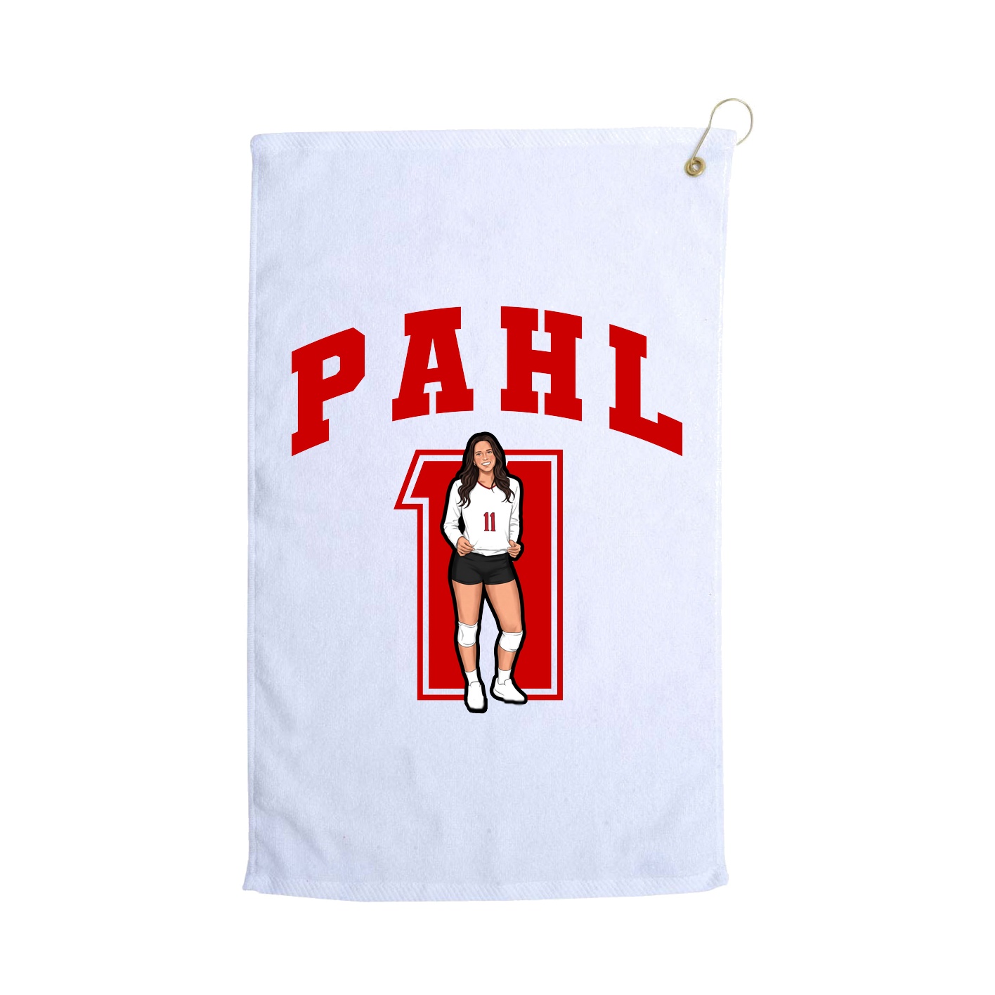 Golf Towel — Number in White