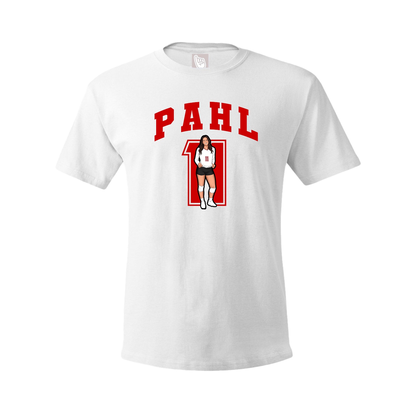 Youth Tee — Number in White