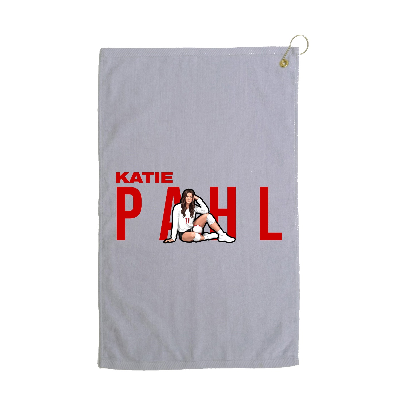 Golf Towel — Player Name in Grey