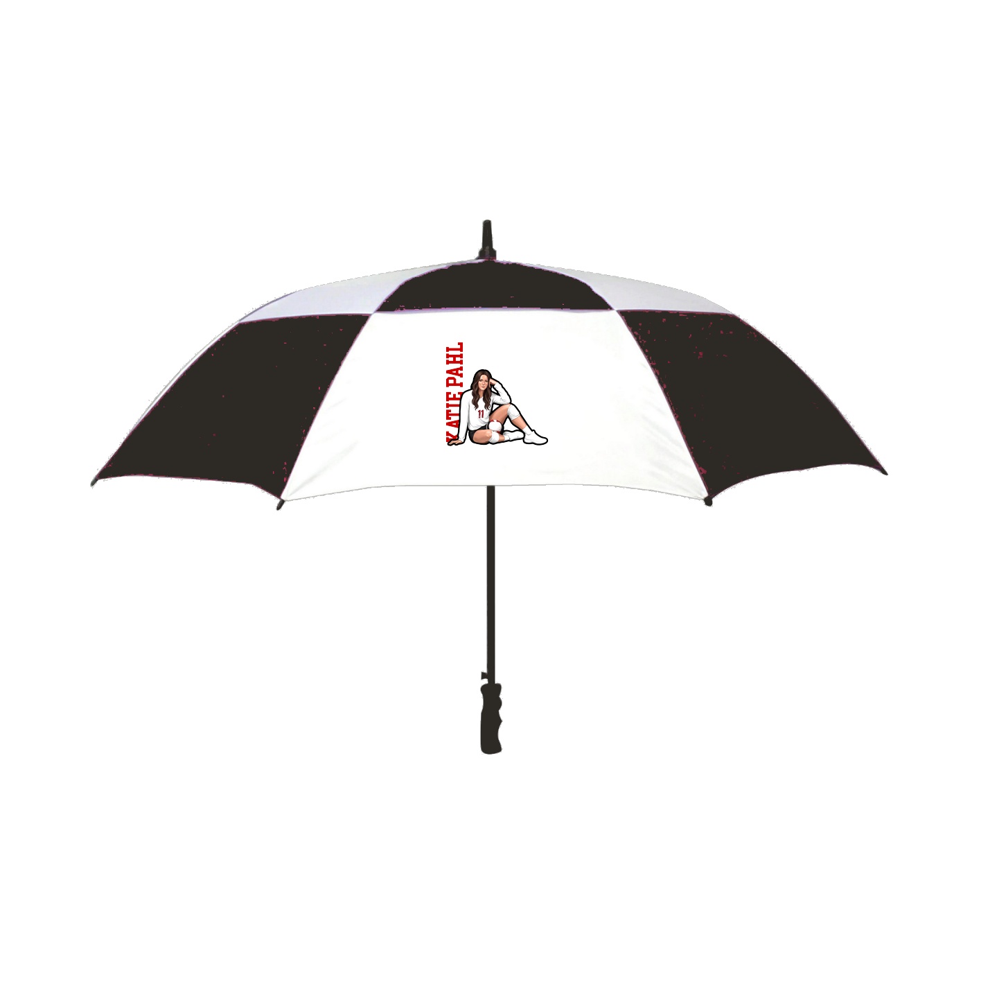 Golf Umbrella — Name Vertical in Black
