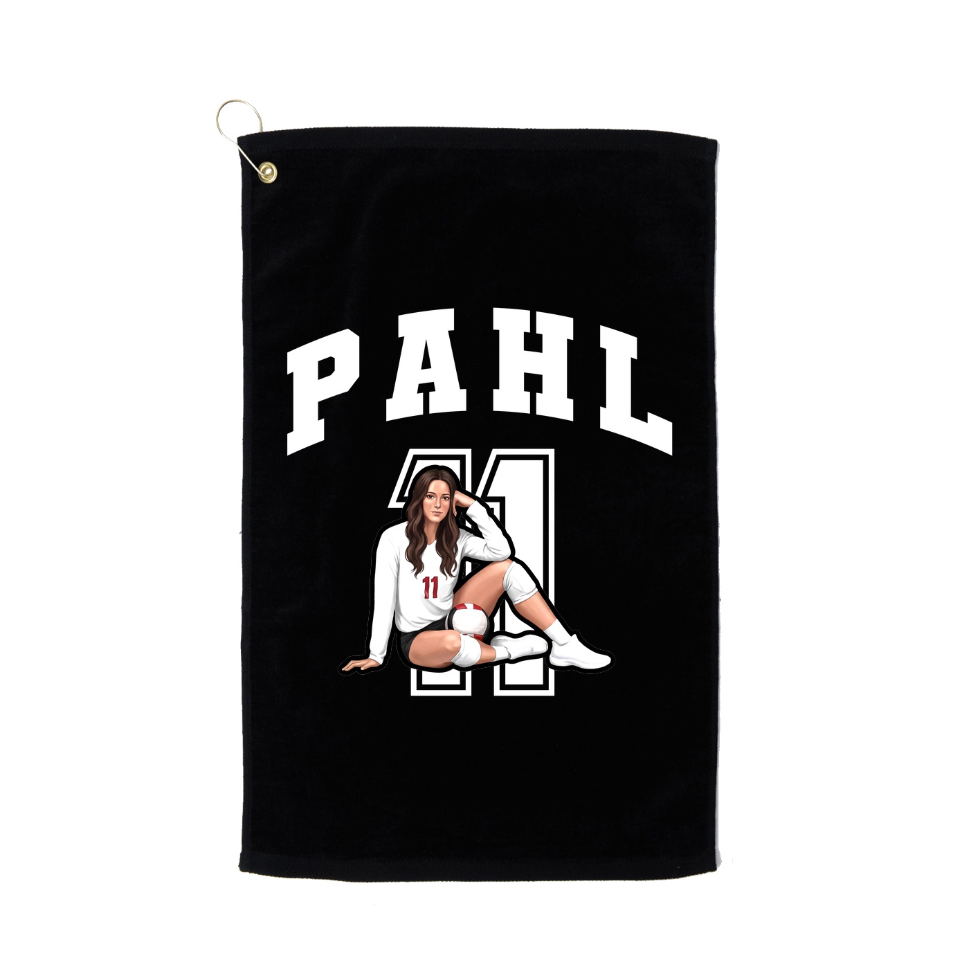 Golf Towel — Number in Black
