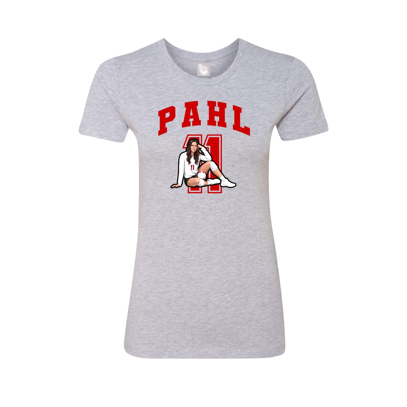 Womens Tee — Number in Grey