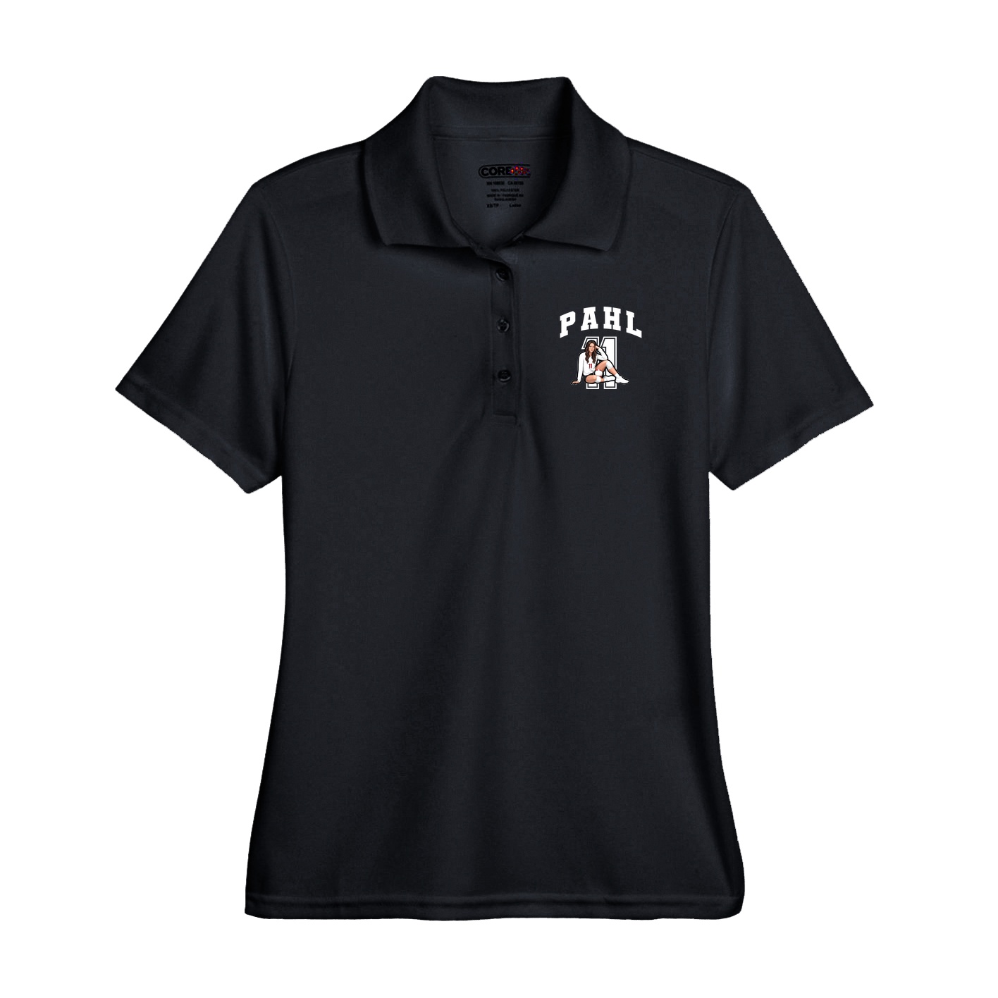 Performance Polo — Number in Black
