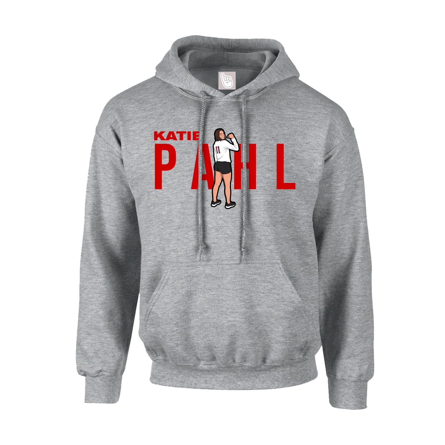 Youth Hoodie — Player Name in Grey