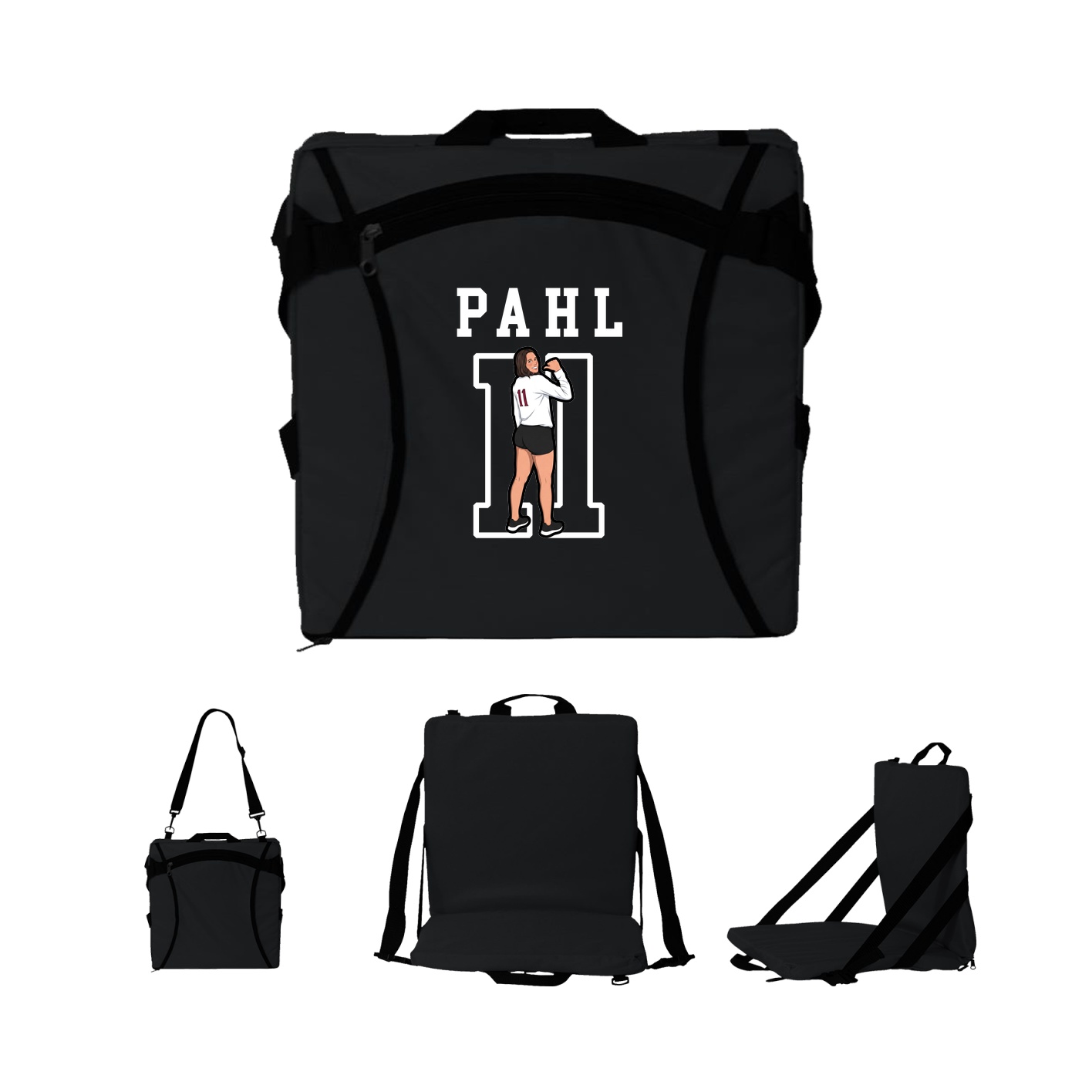 Folding Stadium Seat — Shirsey in Black
