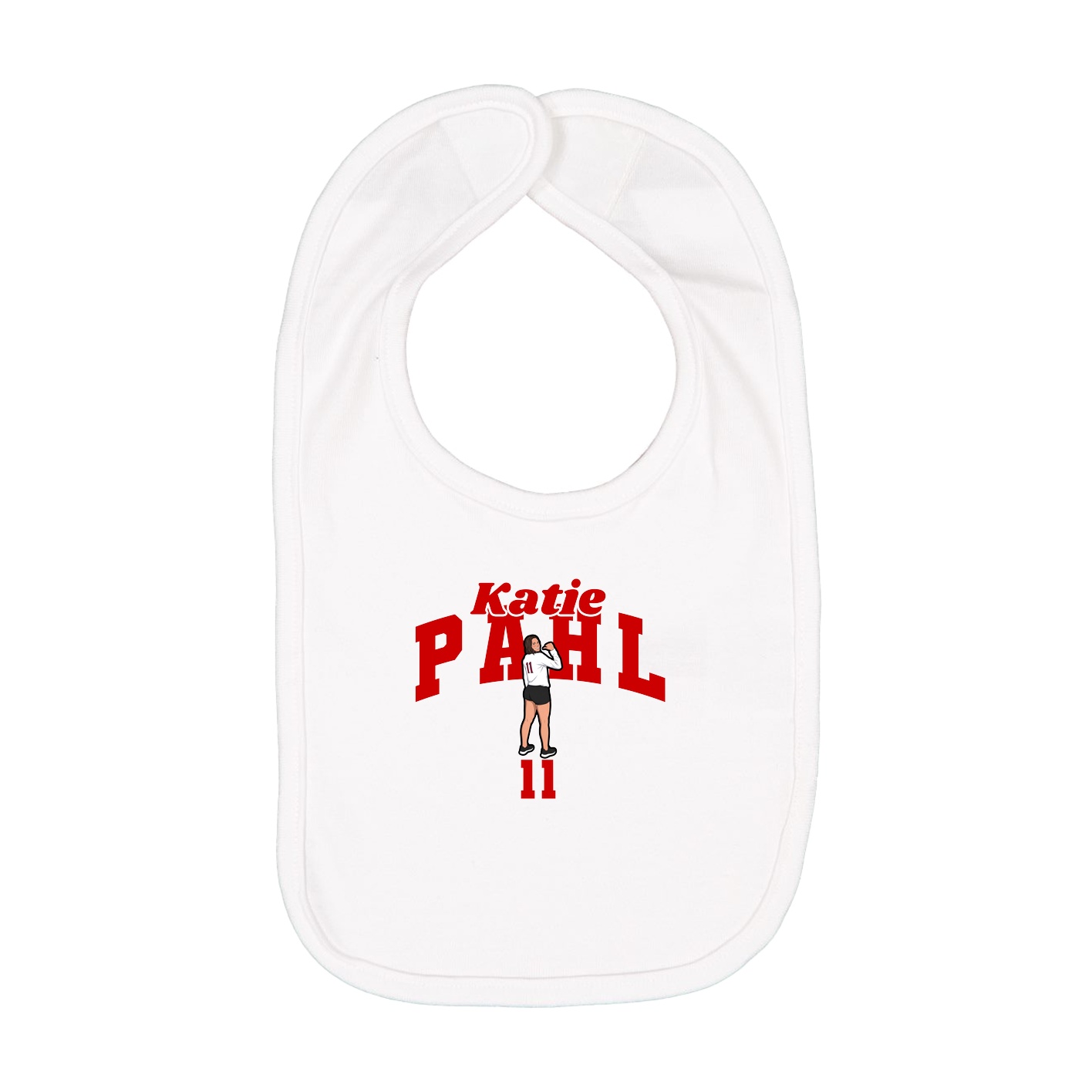 Infant Bib — Signature Arch in White