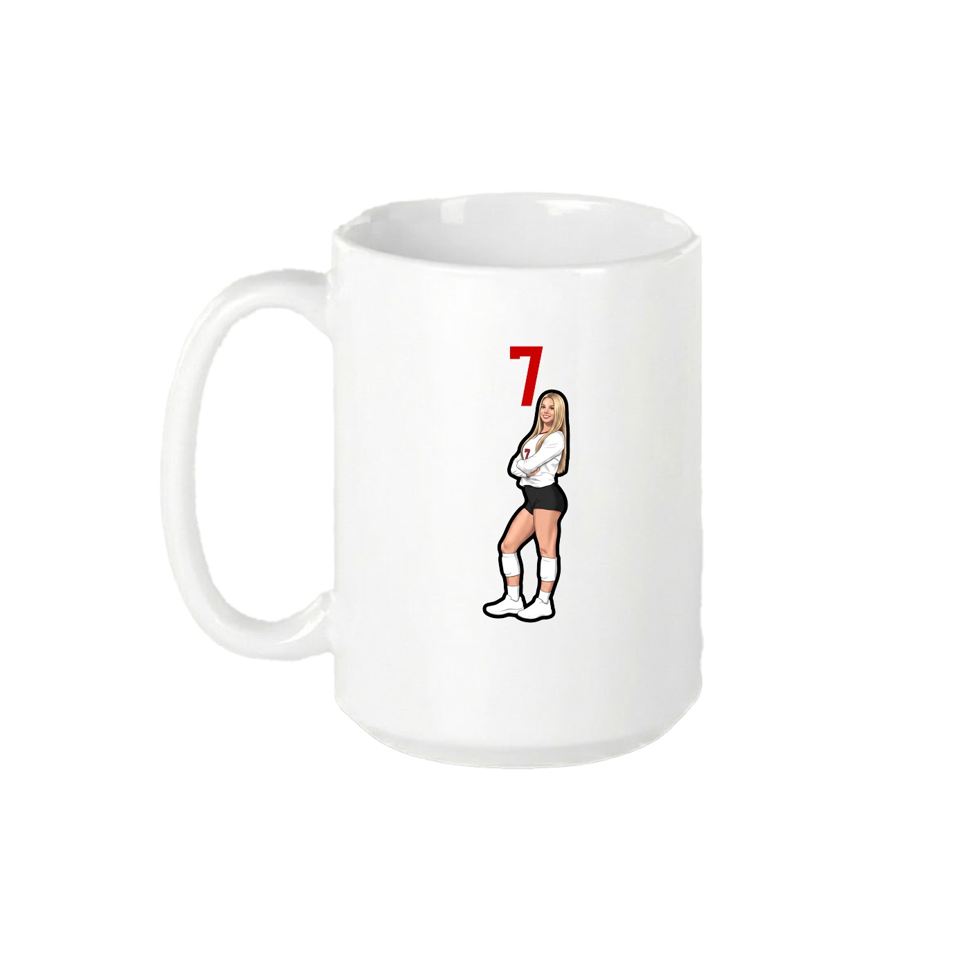 15oz Coffee Mug — Number Top in White
