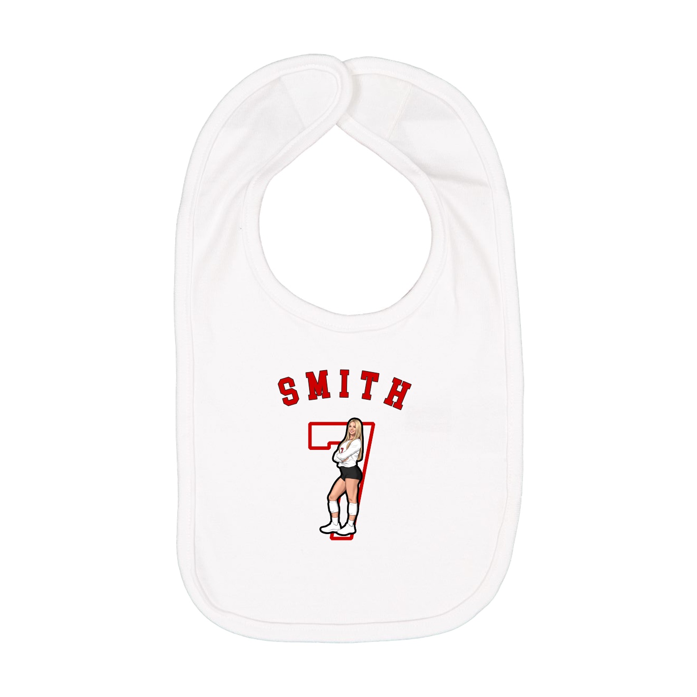 Infant Bib — Shirsey Arch in White