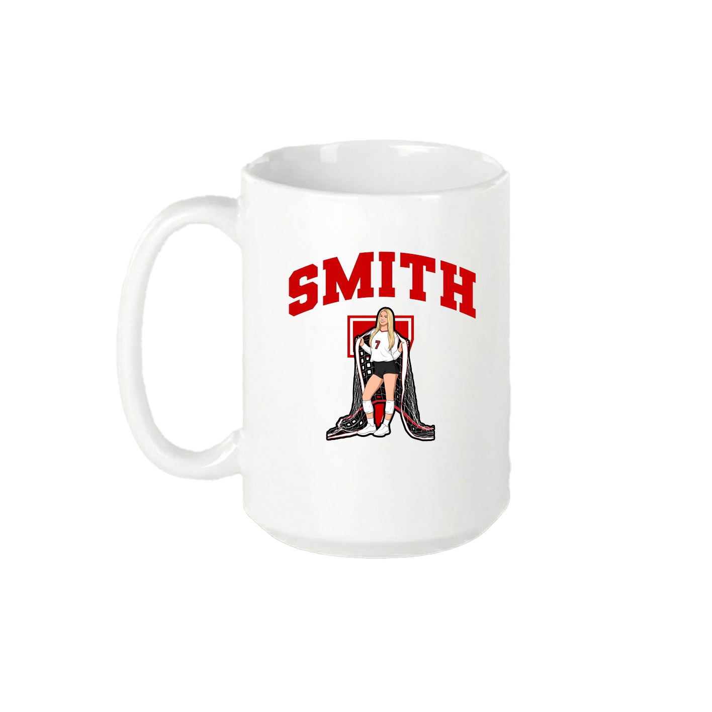 15oz Coffee Mug — Number in White