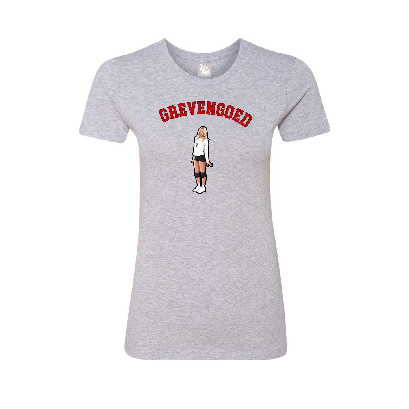 Fitted Women's Tee — Shirsey Arch in Grey