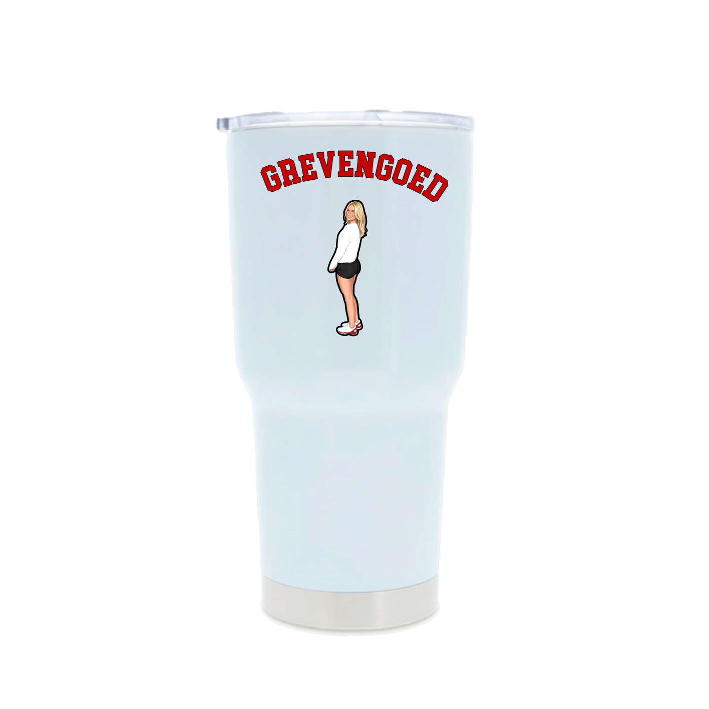 30oz Stainless Steel Tumbler — Shirsey Arch in White