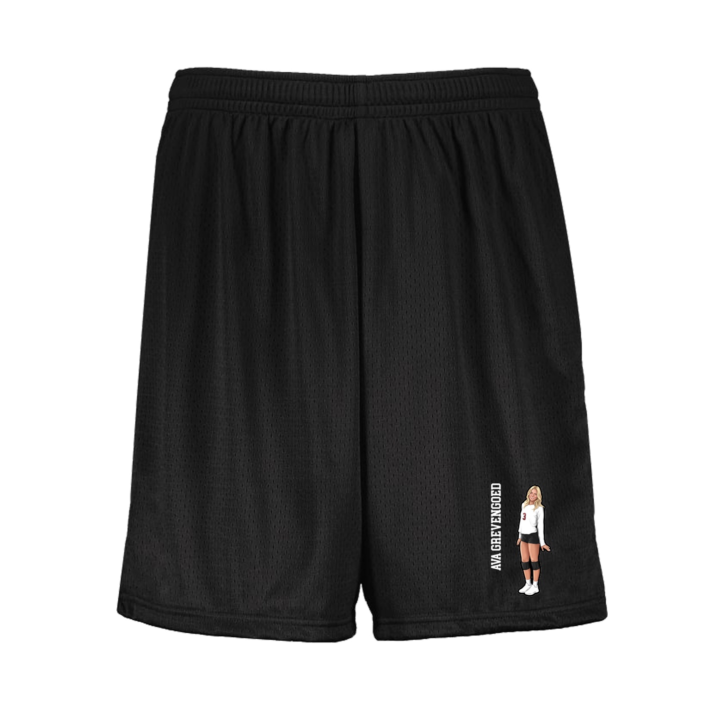 Shorts — Name Vertical in Black
