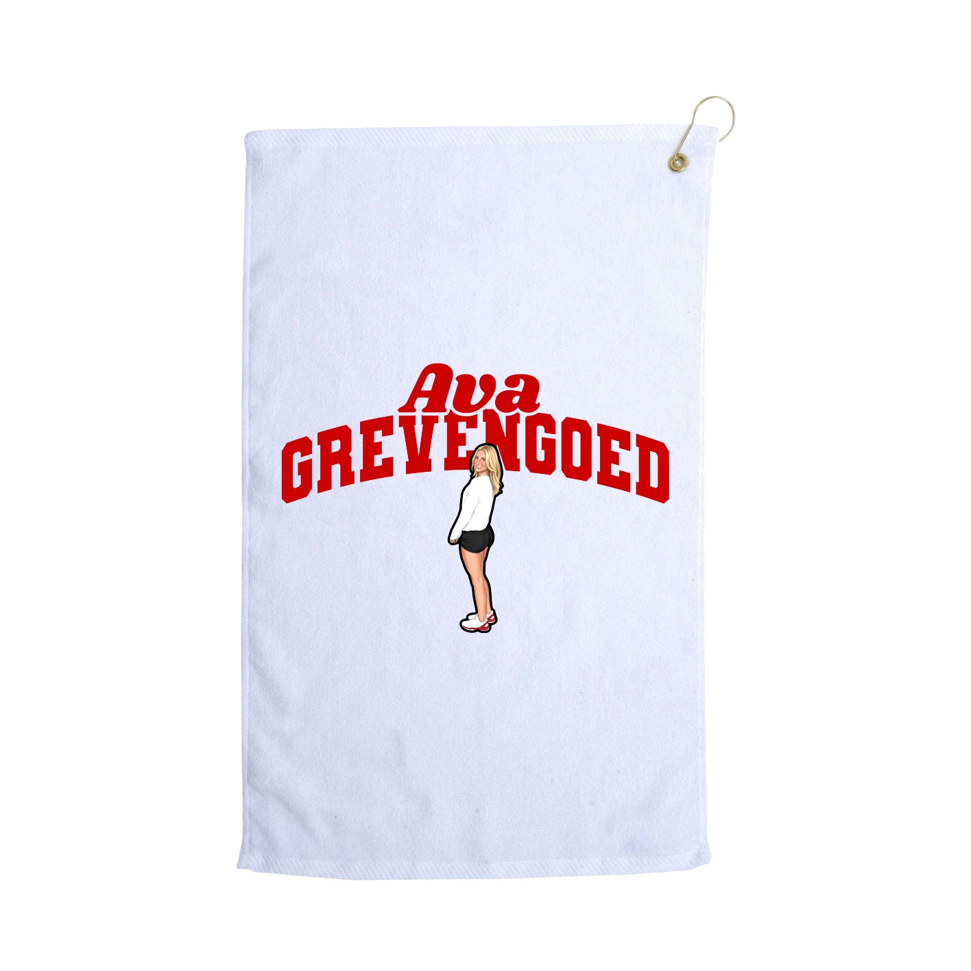 Golf Towel — Signature Arch in White