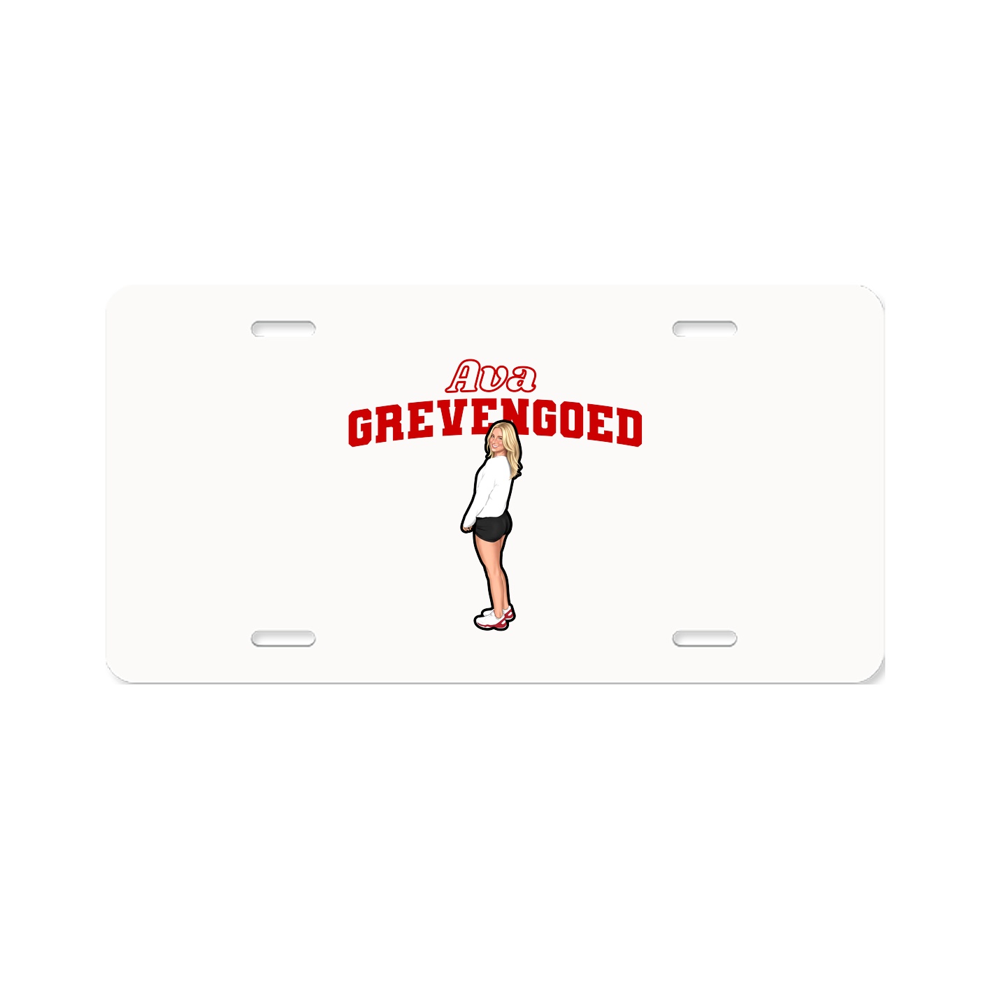 License Plate — Name Arch in Classic