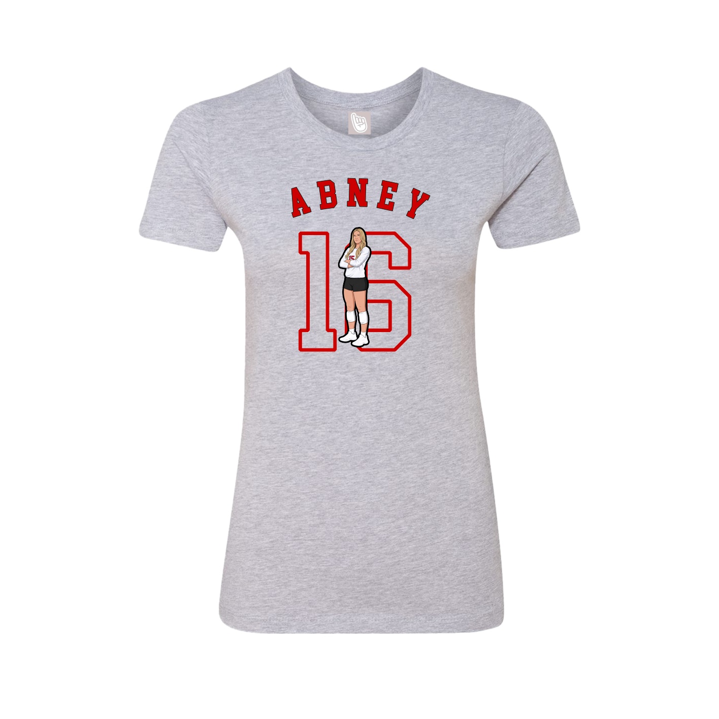 Fitted Women's Tee — Shirsey Arch in Grey
