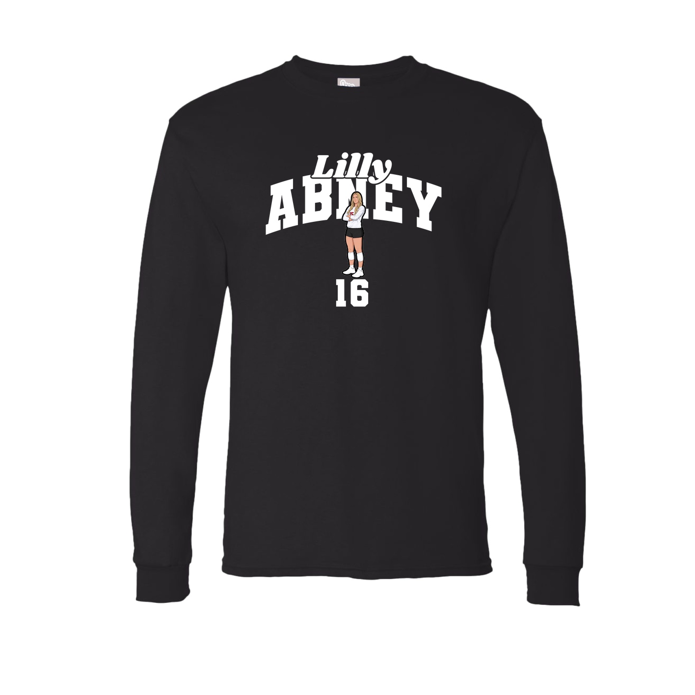 Long Sleeve Tee — Signature Arch in Black