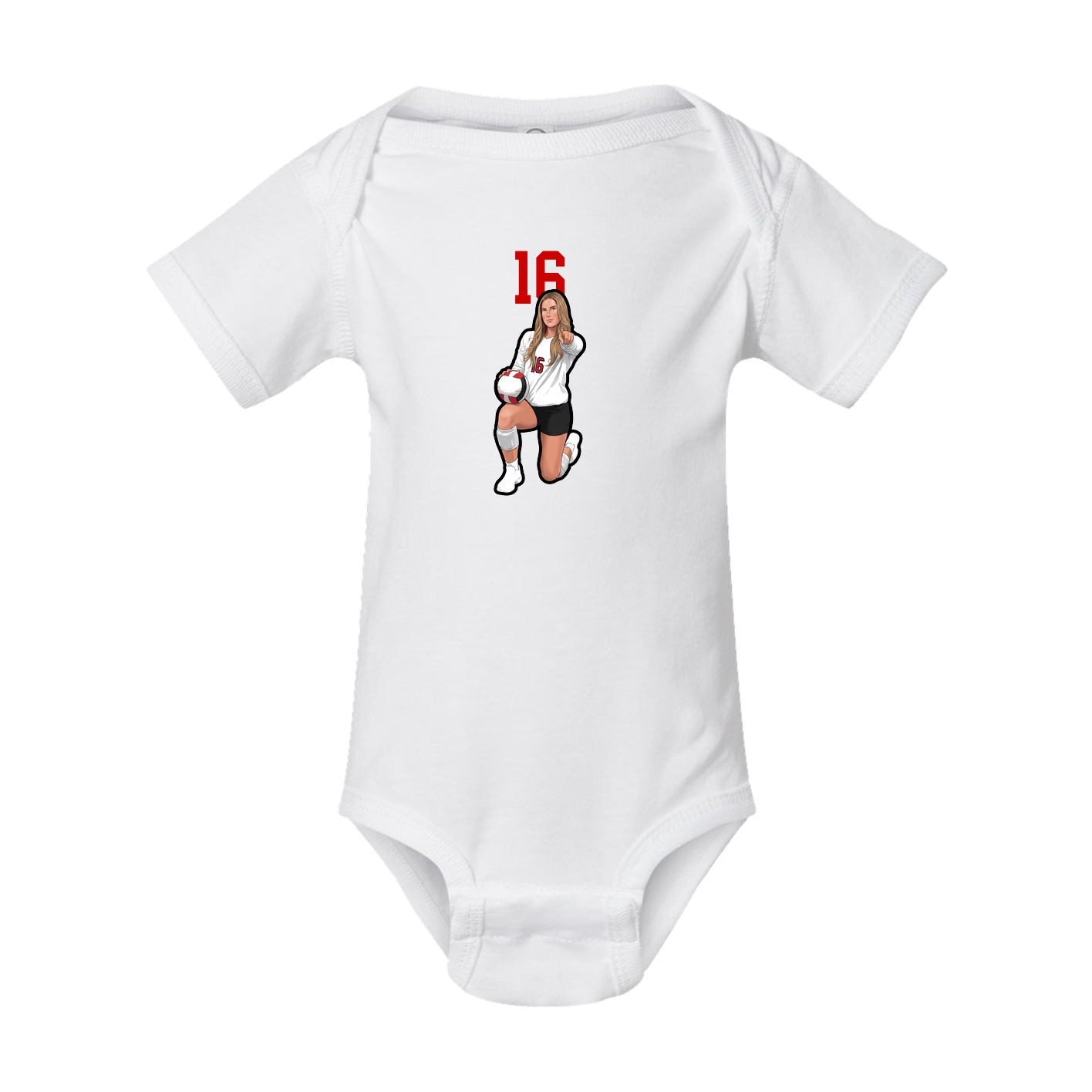 Baby Onesie — Number Top in White