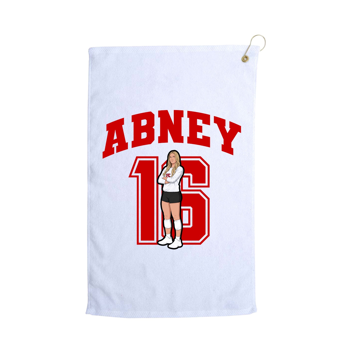 Golf Towel — Number in White