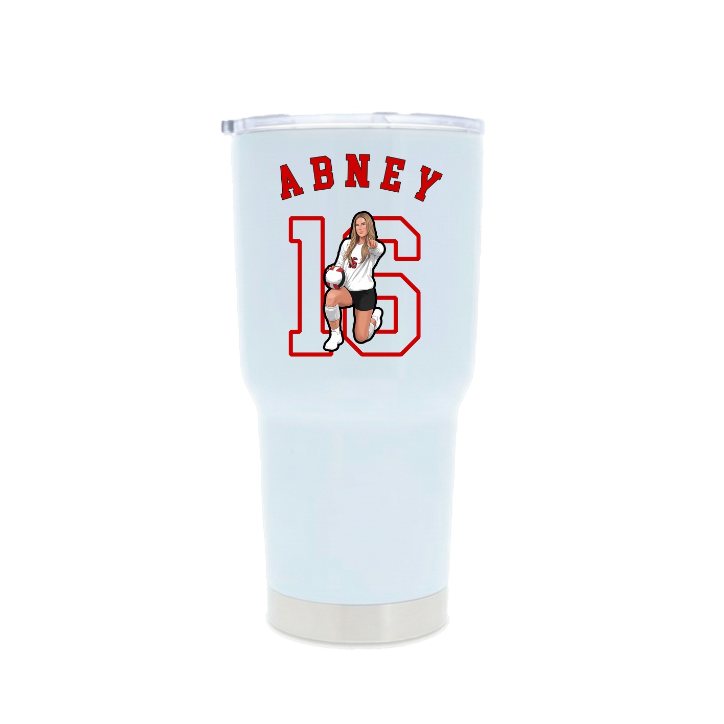 30oz Stainless Steel Tumbler — Shirsey Arch in White