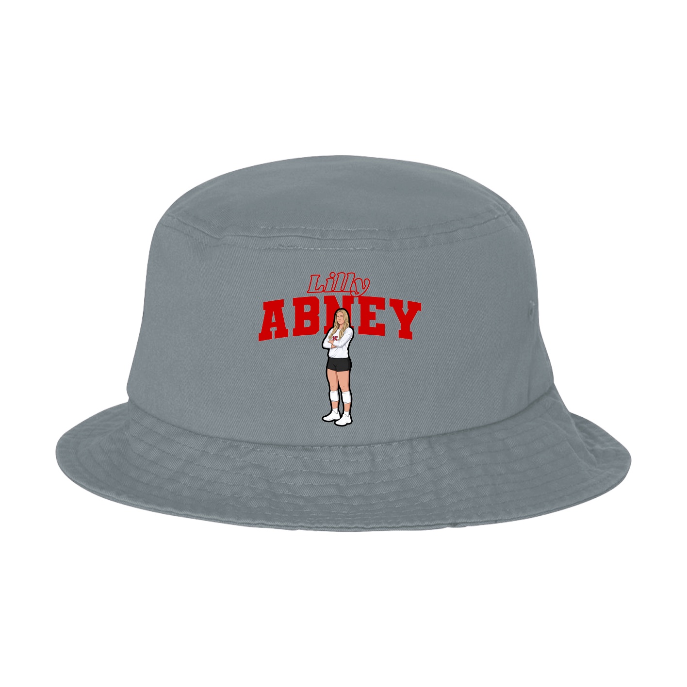 Bucket Cap — Name Arch in Grey