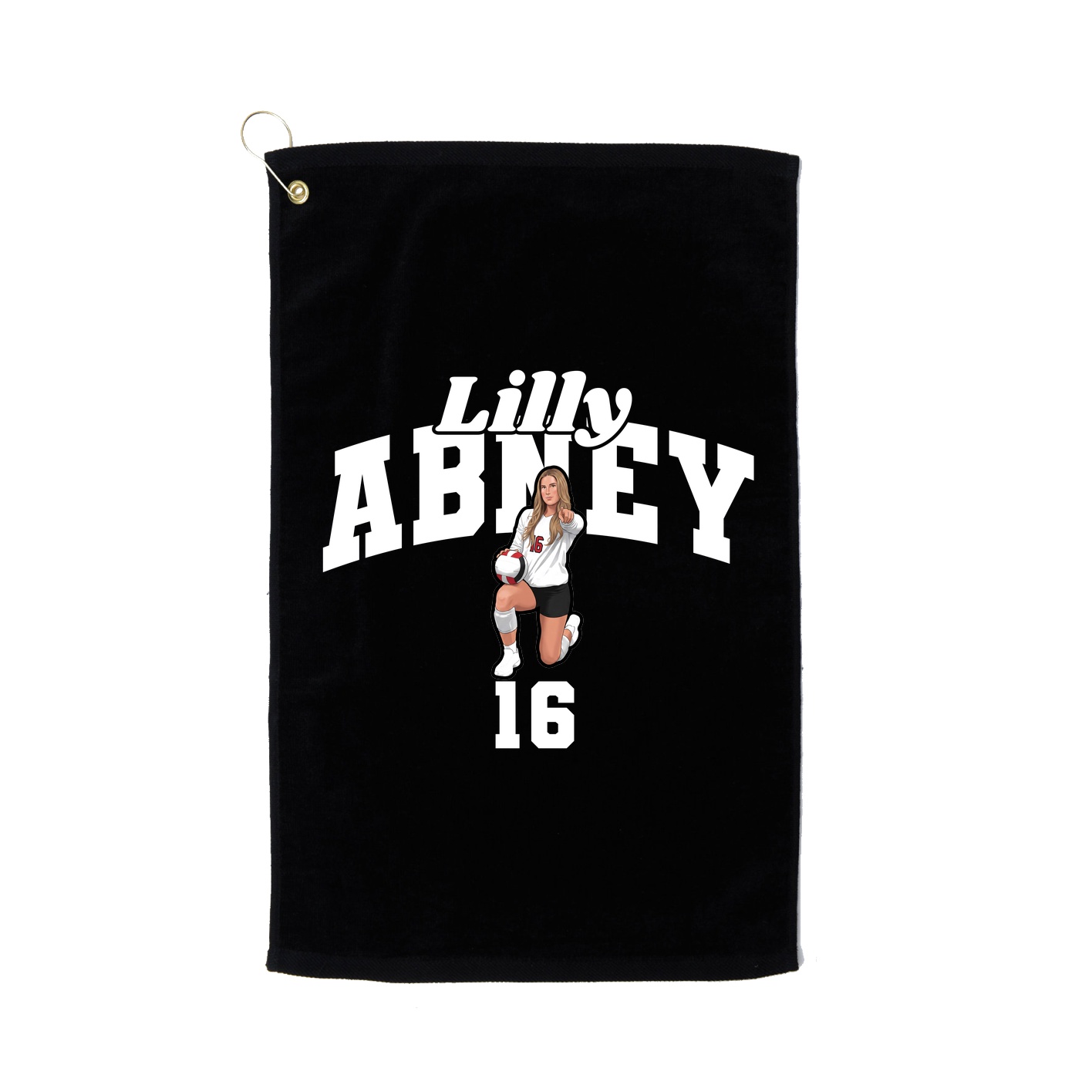 Golf Towel — Signature Arch in Black