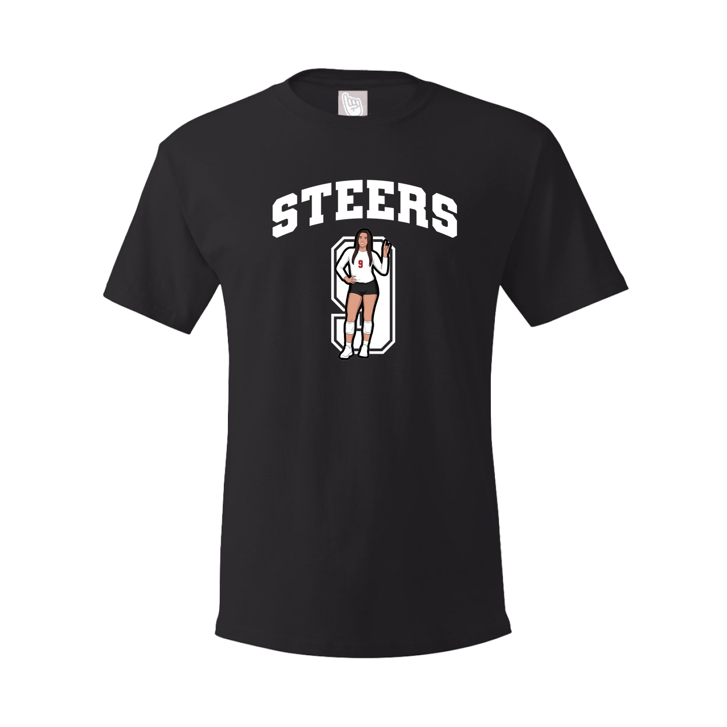 Youth Tee — Number in Black