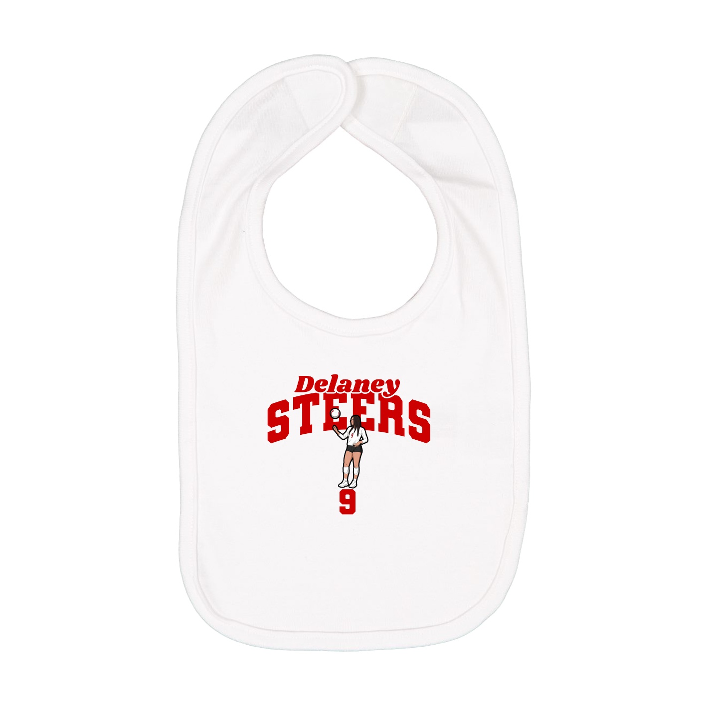 Infant Bib — Signature Arch in White