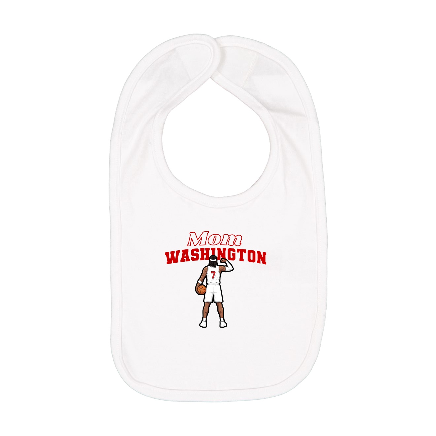 Infant Bib — Mothers Day Block in White