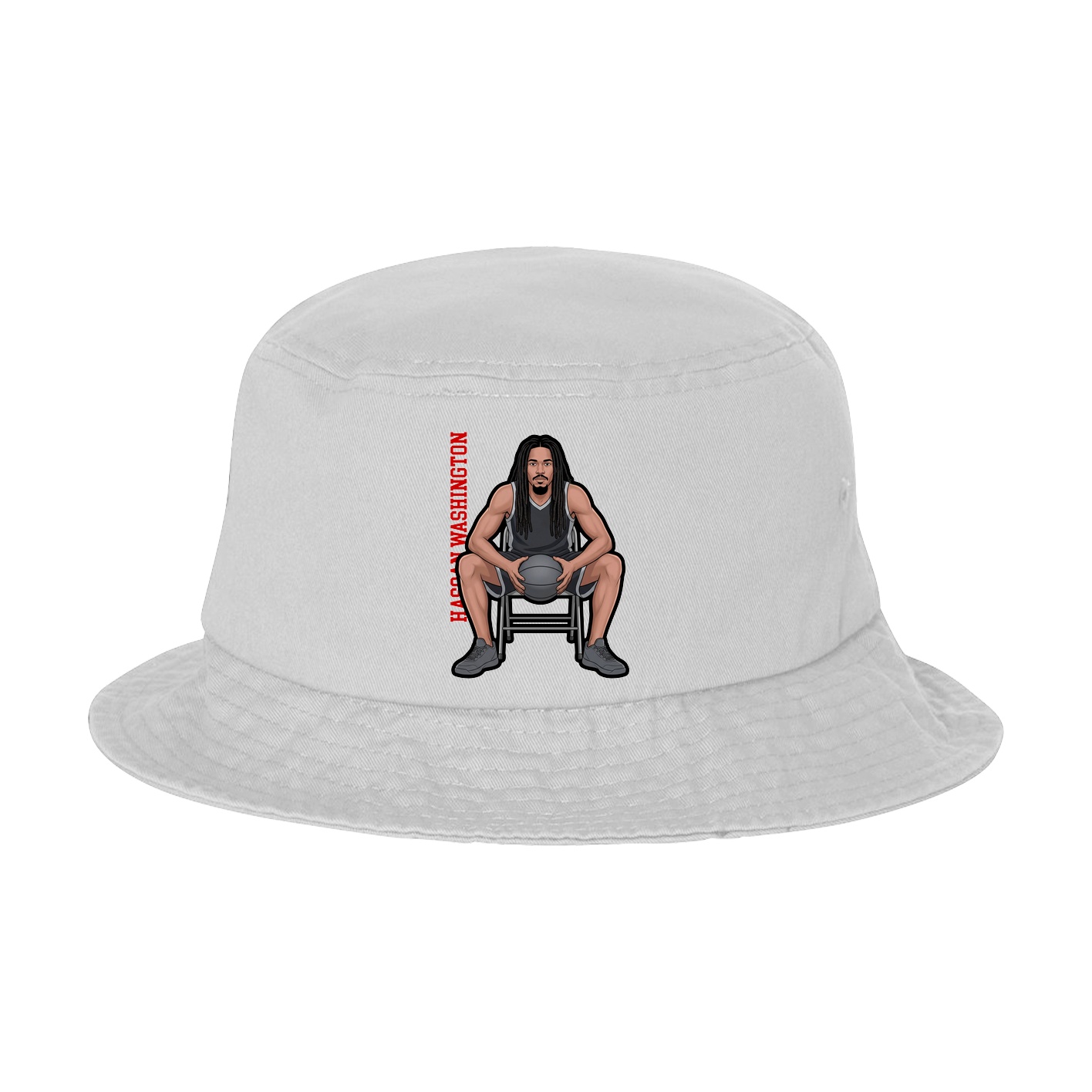 Bucket Cap — Name Vertical in White