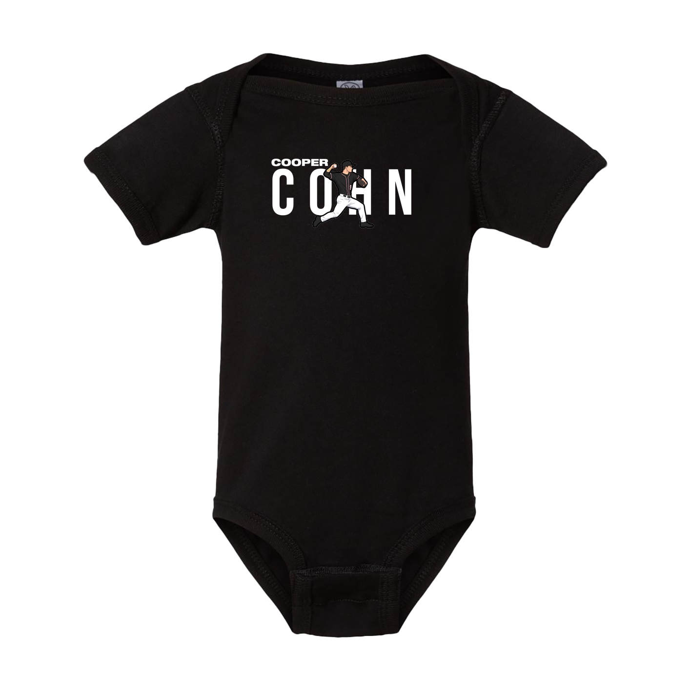 Baby Onesie — Player Name in Black