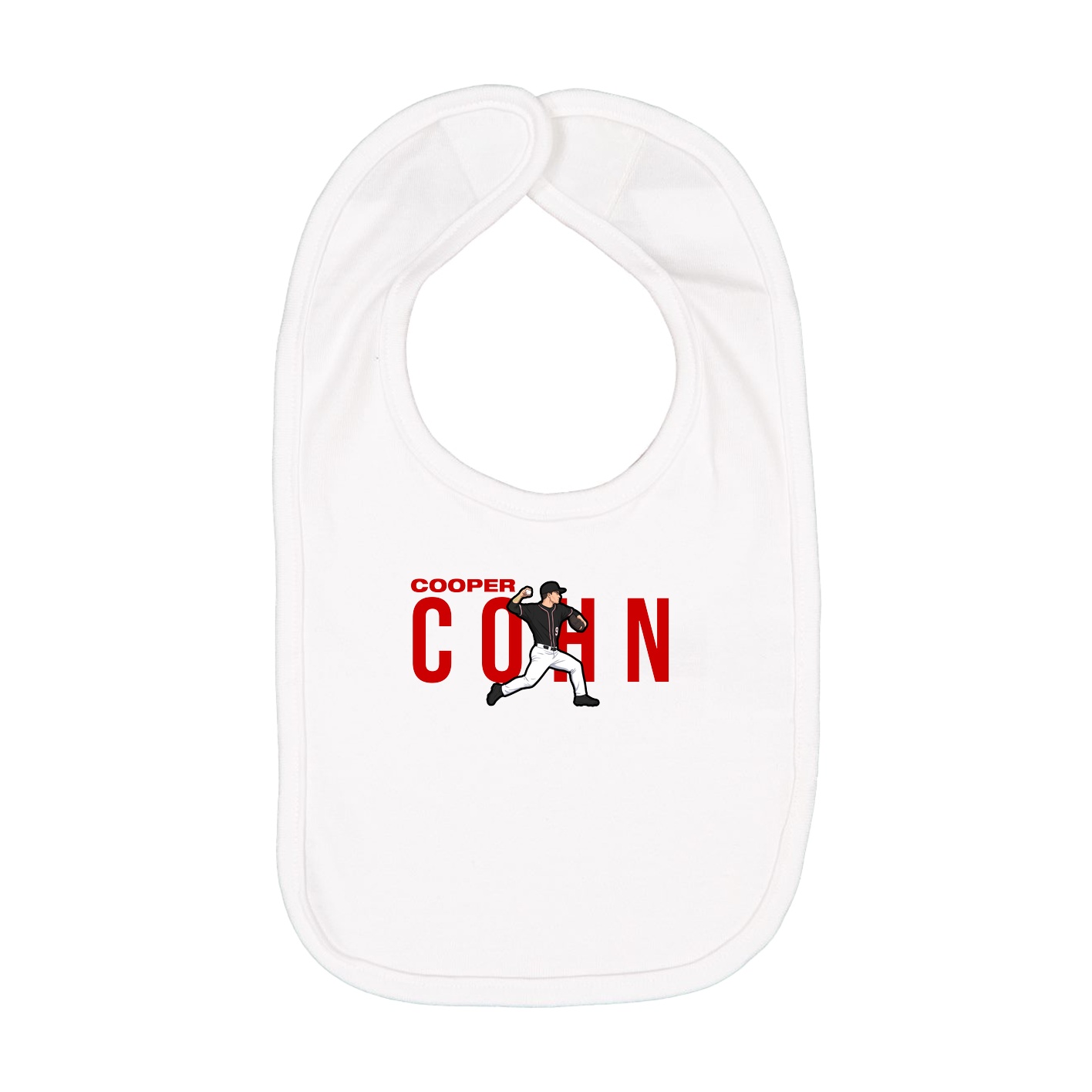 Infant Bib — Player Name in White