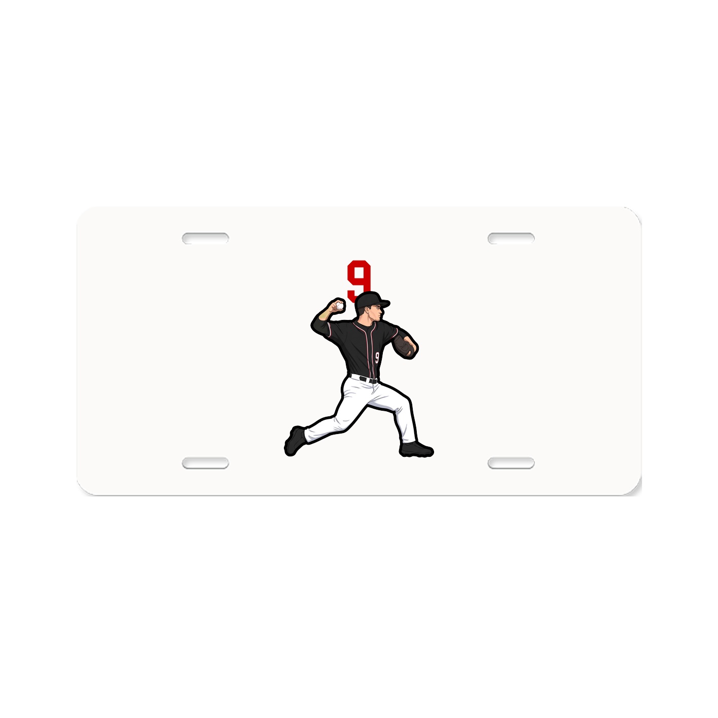 License Plate — Number Top in Classic