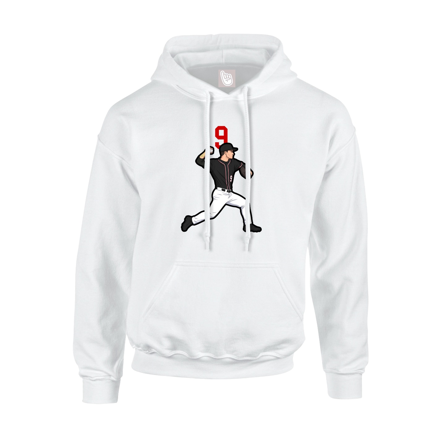 Hoodie — Number Top in White