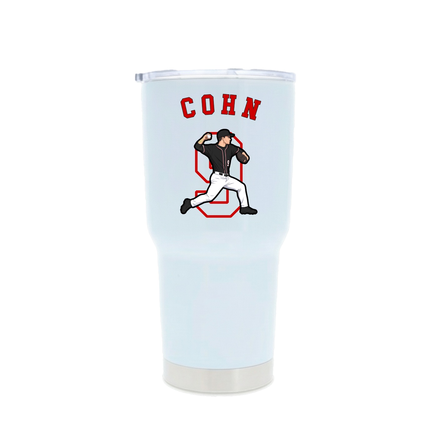 30oz Stainless Steel Tumbler — Shirsey Arch in White