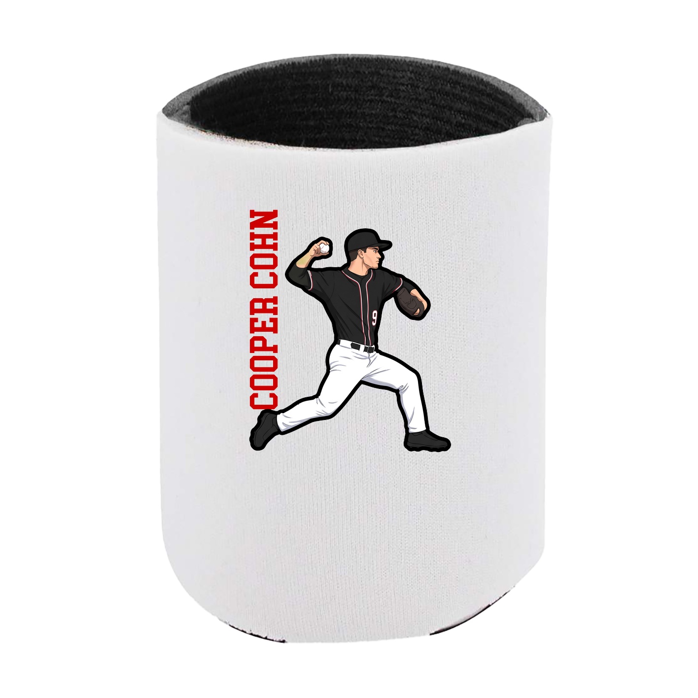 Can Holder — Name Vertical in White