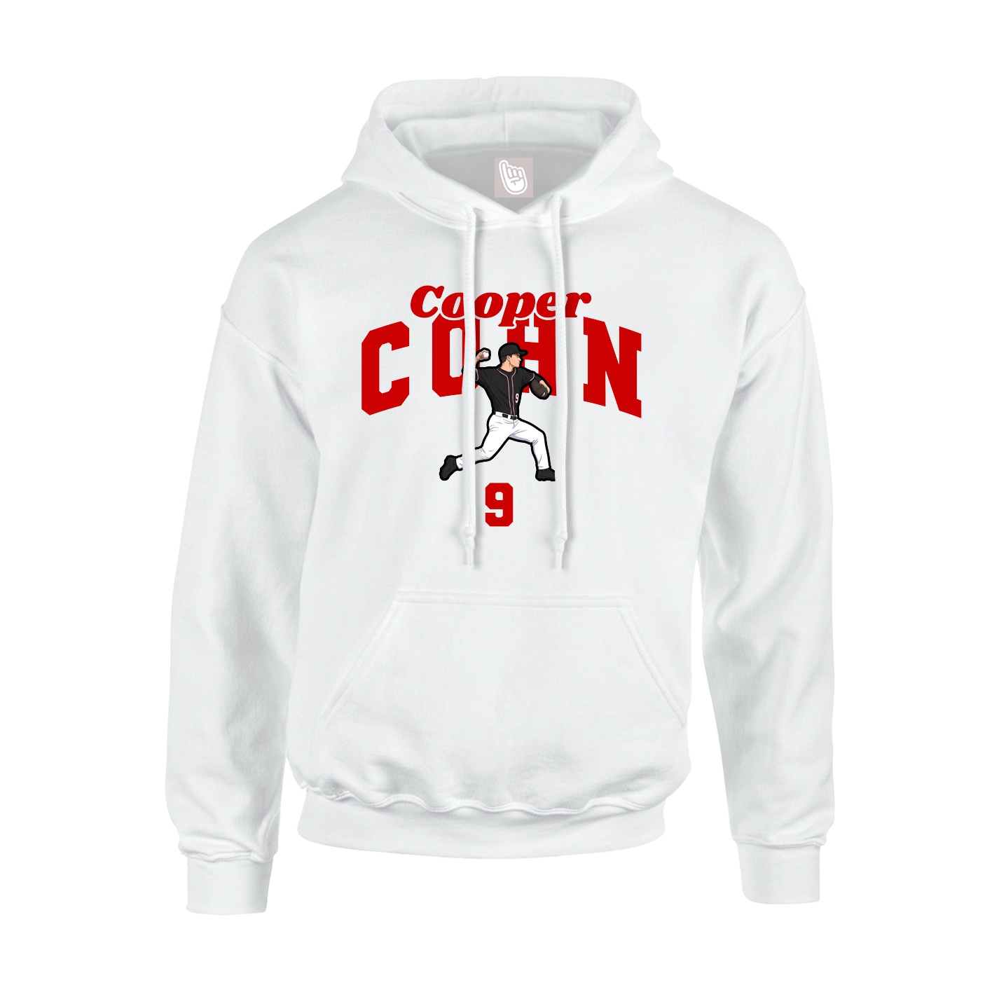 Youth Hoodie — Signature Arch in White