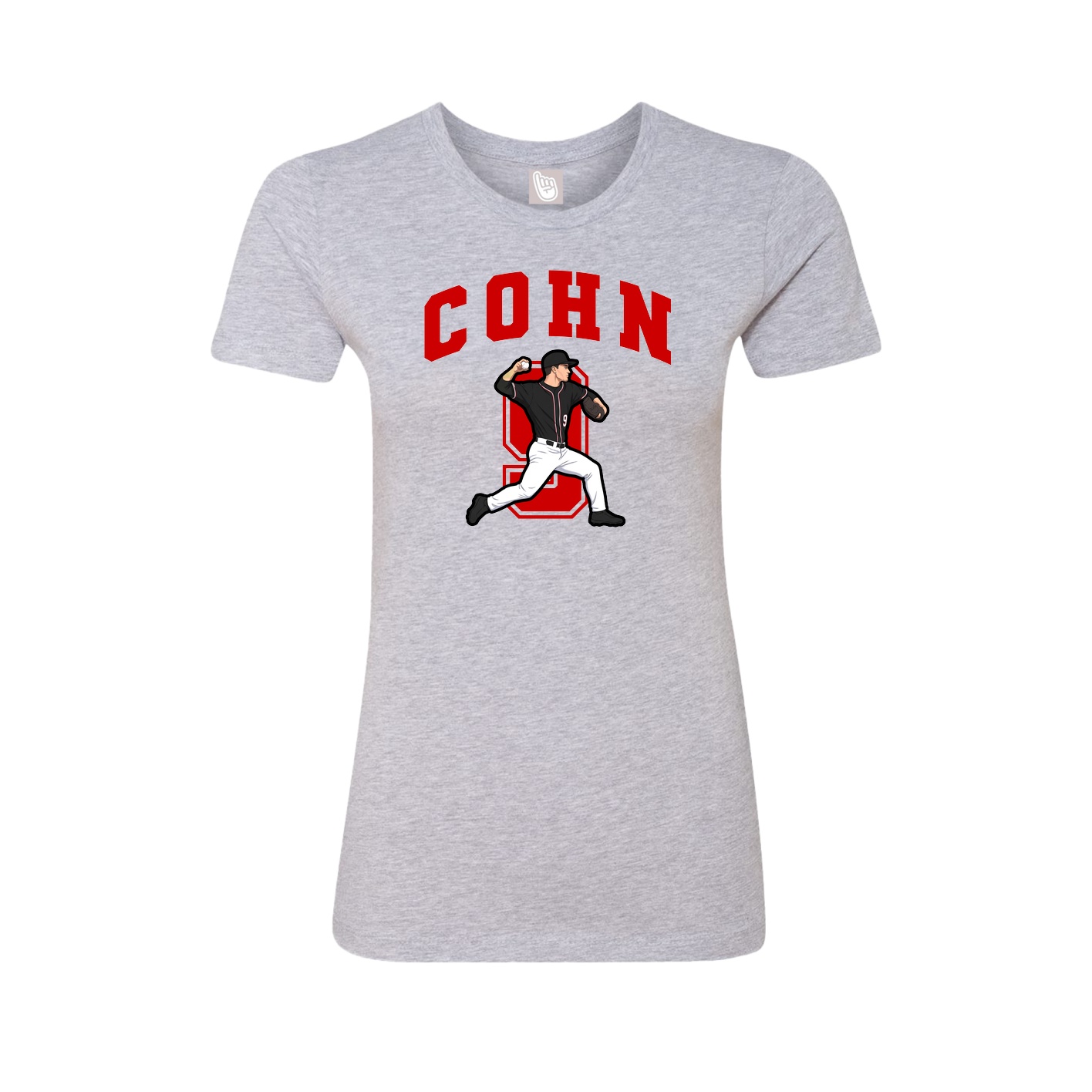 Fitted Women's Tee — Number in Grey
