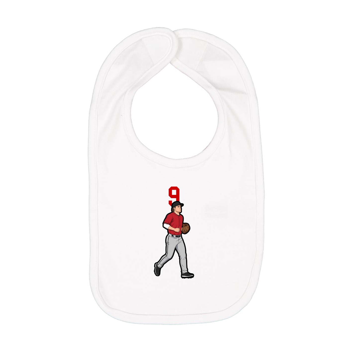Infant Bib — Number Top in White