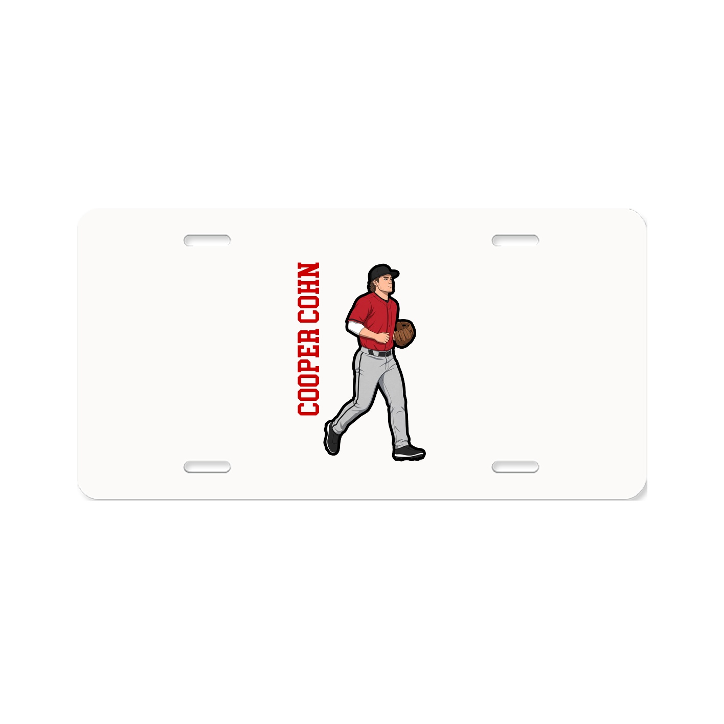 License Plate — Name Vertical in Classic