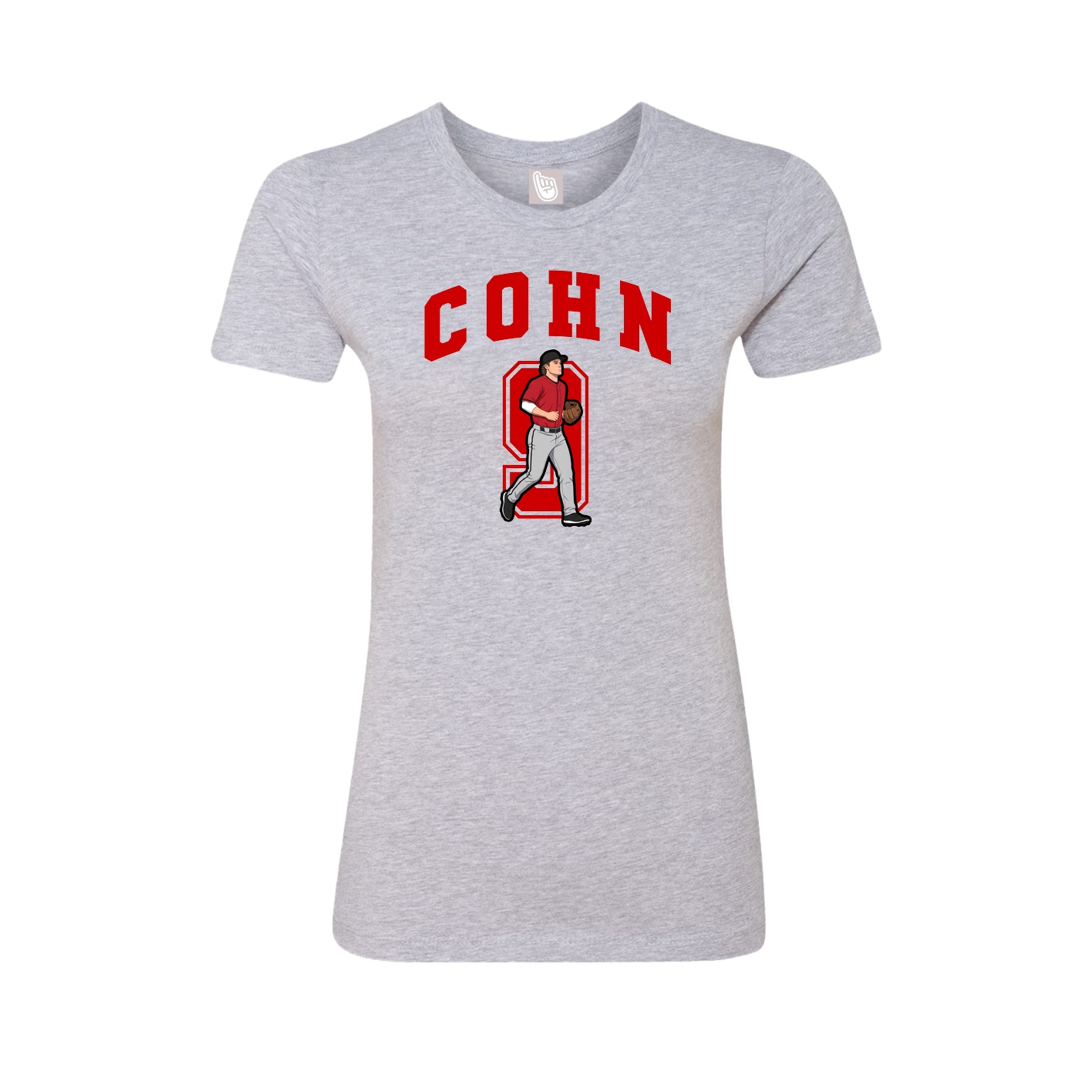Fitted Women's Tee — Number in Grey