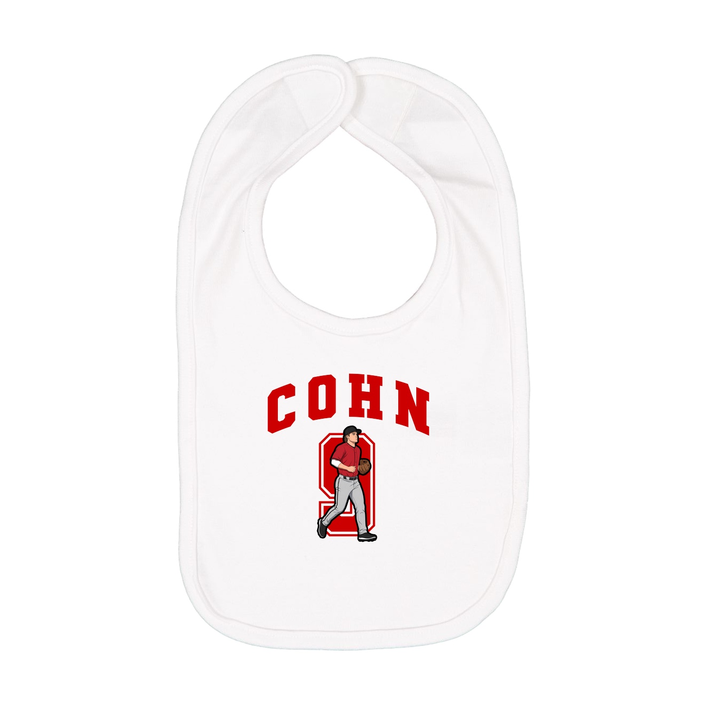 Infant Bib — Number in White