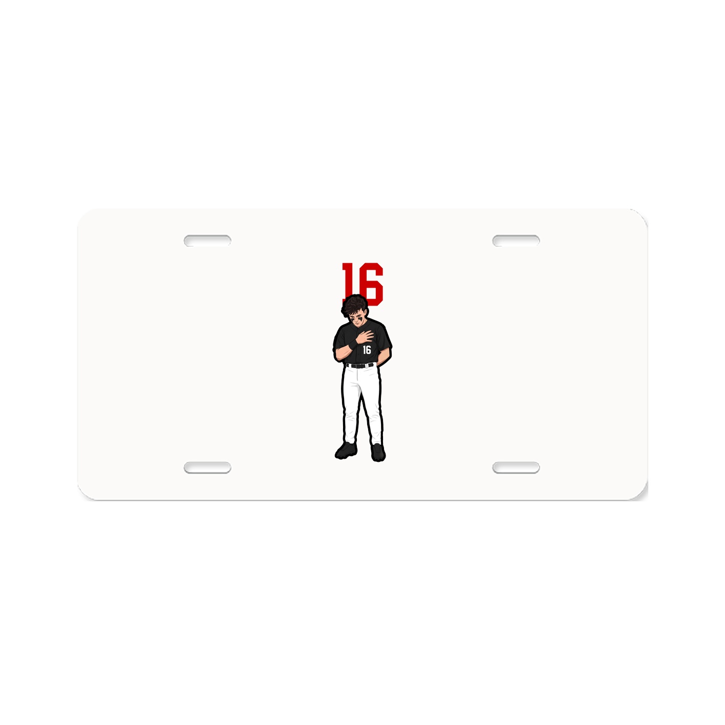 License Plate — Number Top in Classic