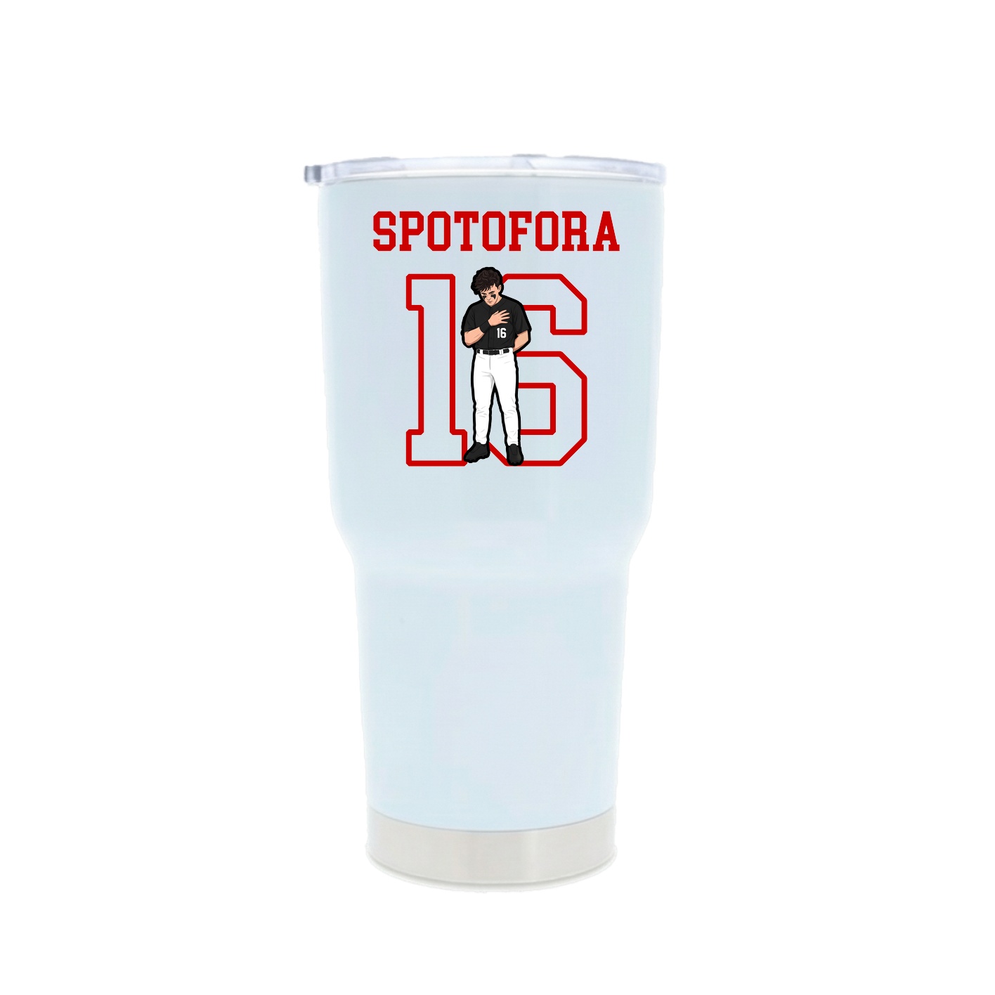 30oz Stainless Steel Tumbler — Shirsey in White